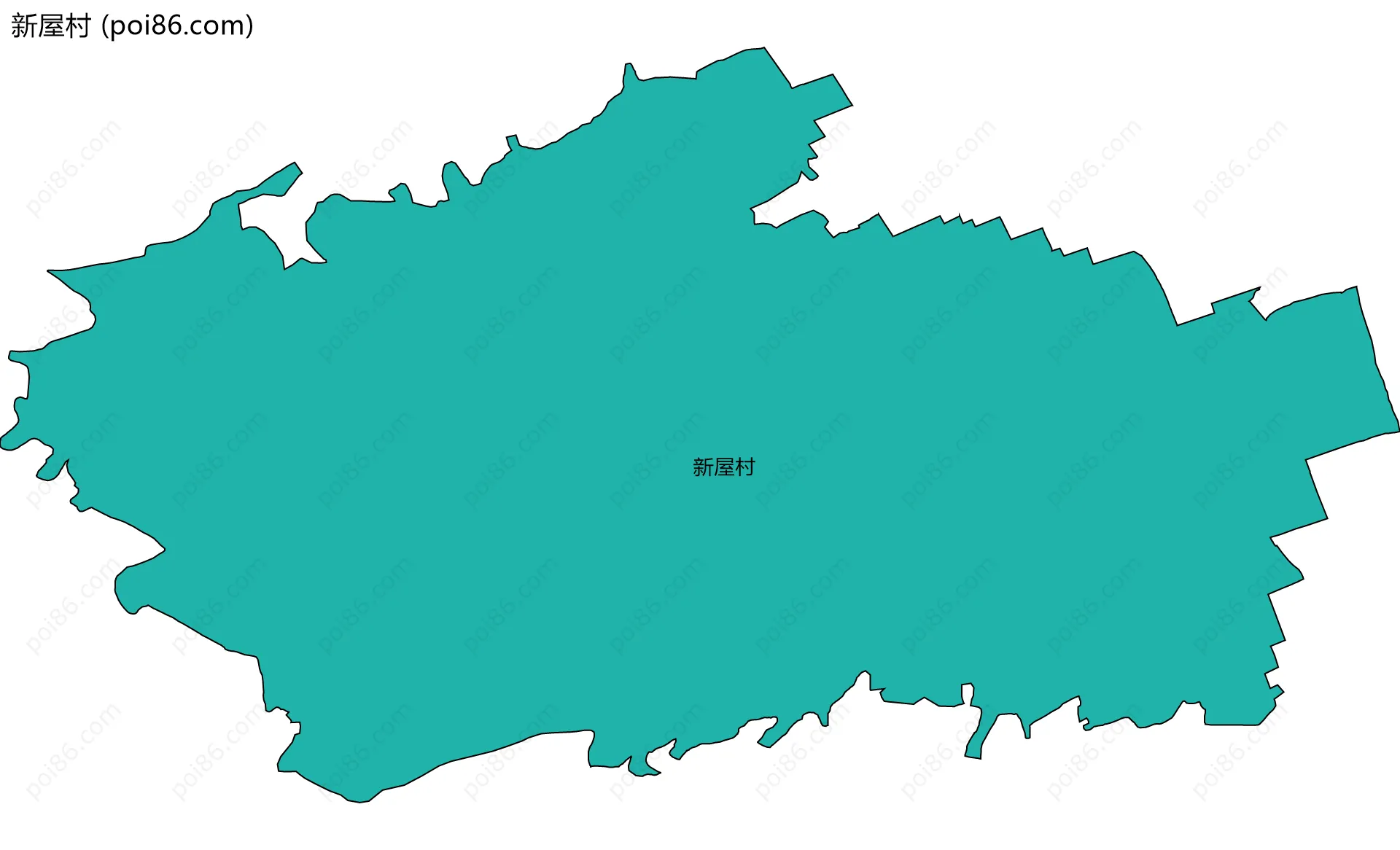 新屋村边界地图