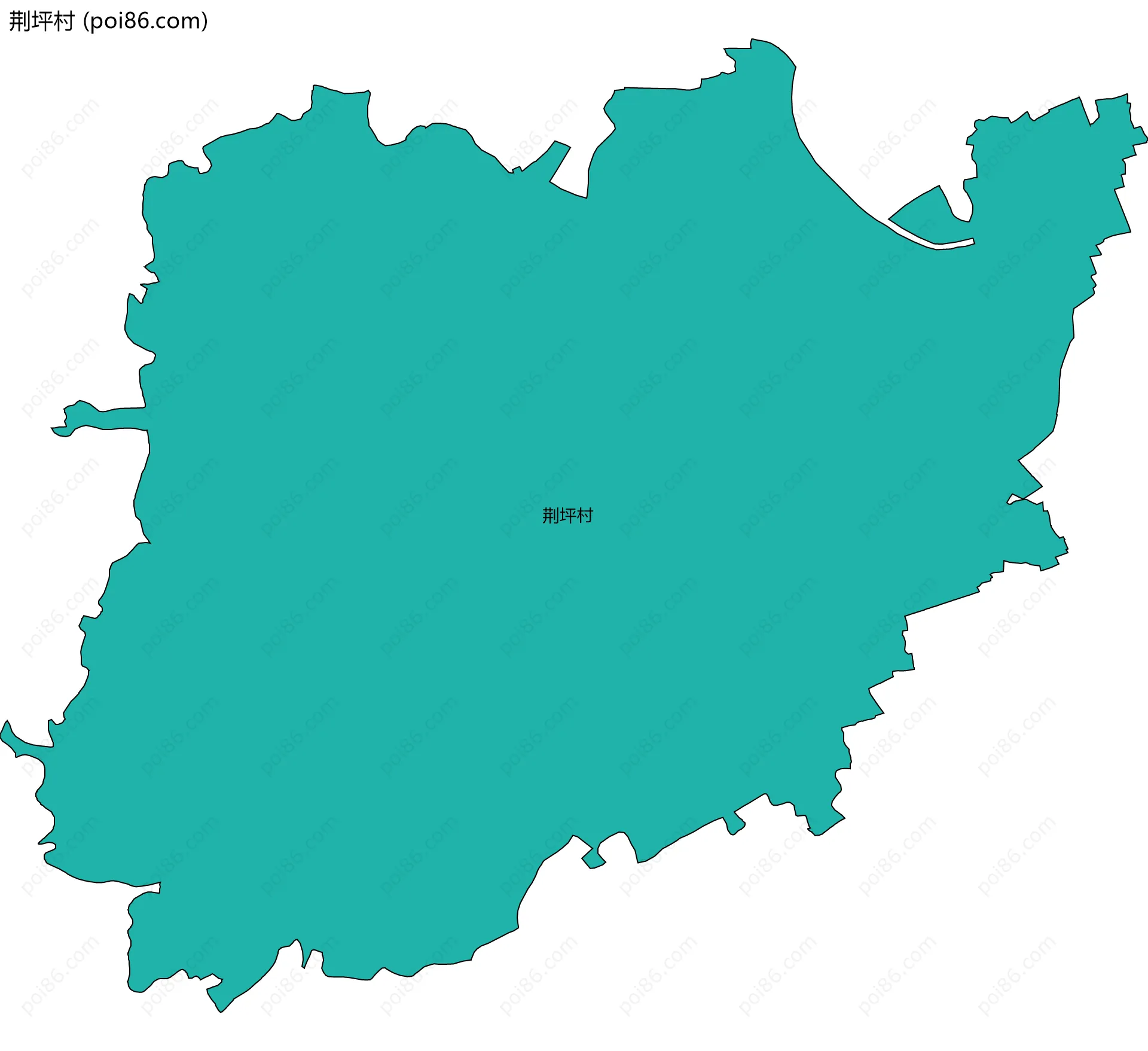 荆坪村边界地图