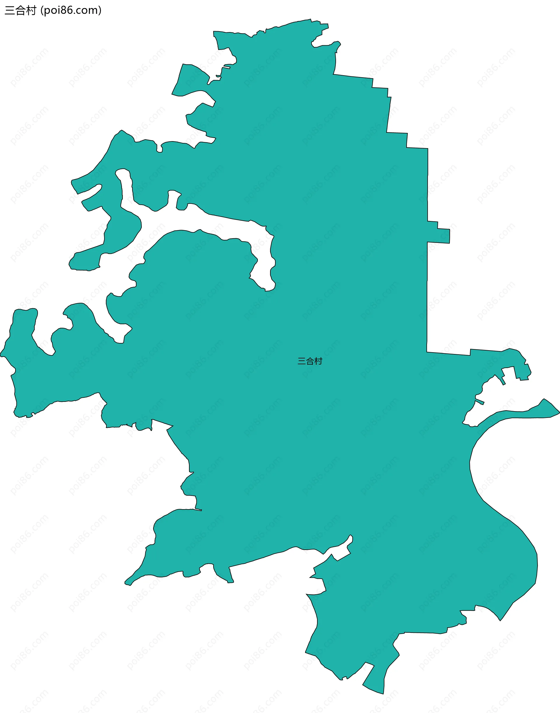 三合村边界地图