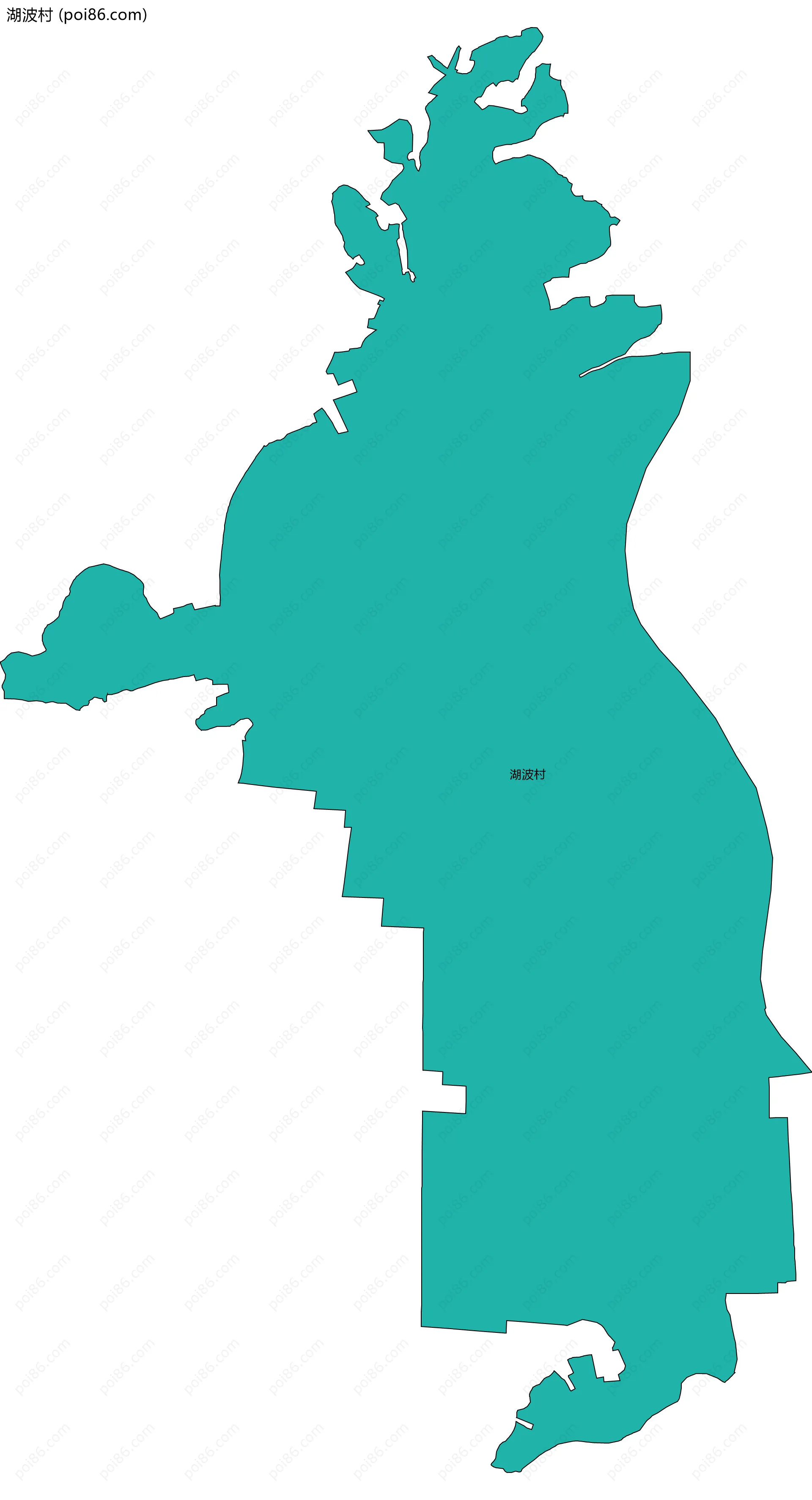 湖波村边界地图