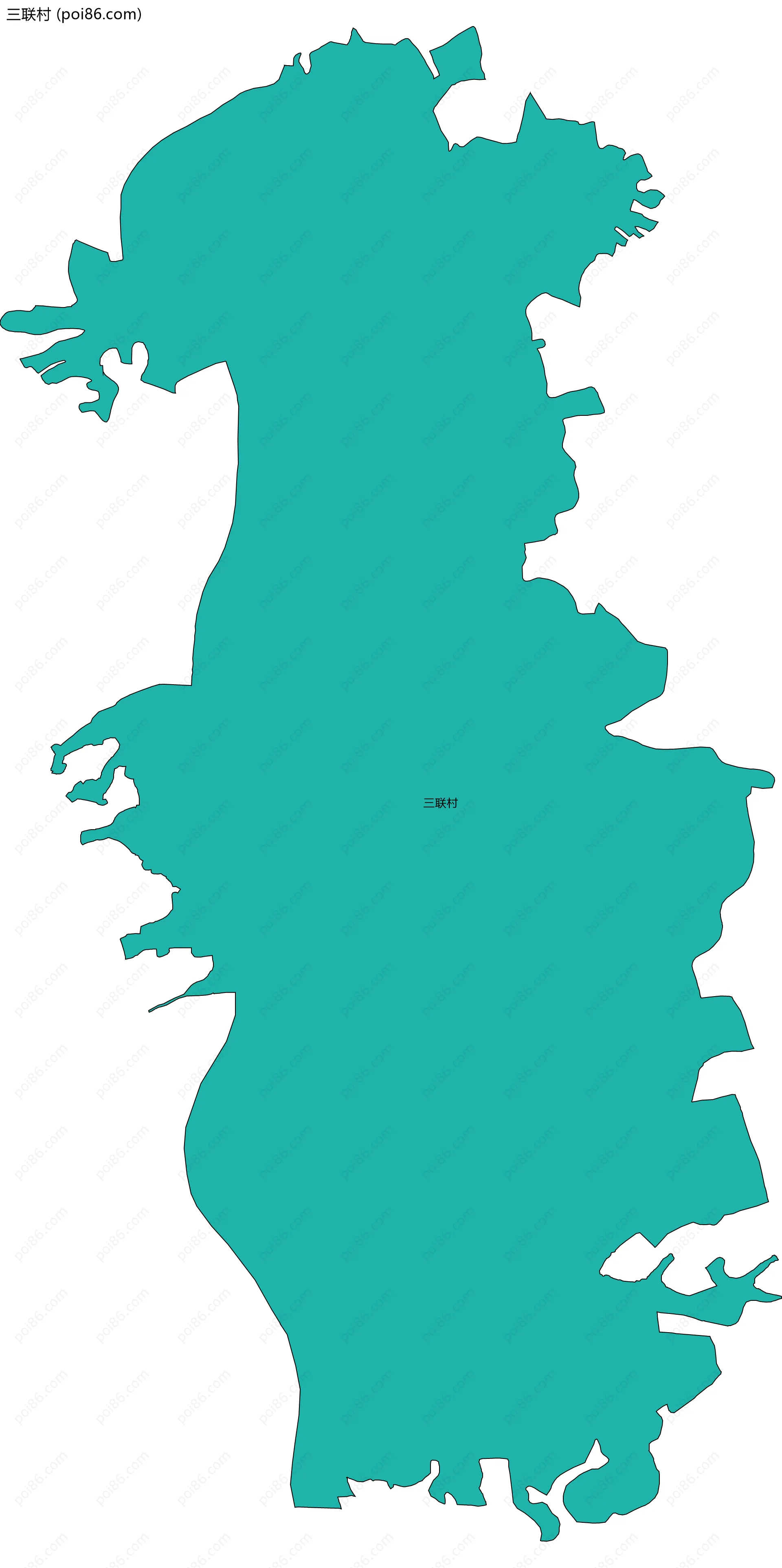 三联村边界地图