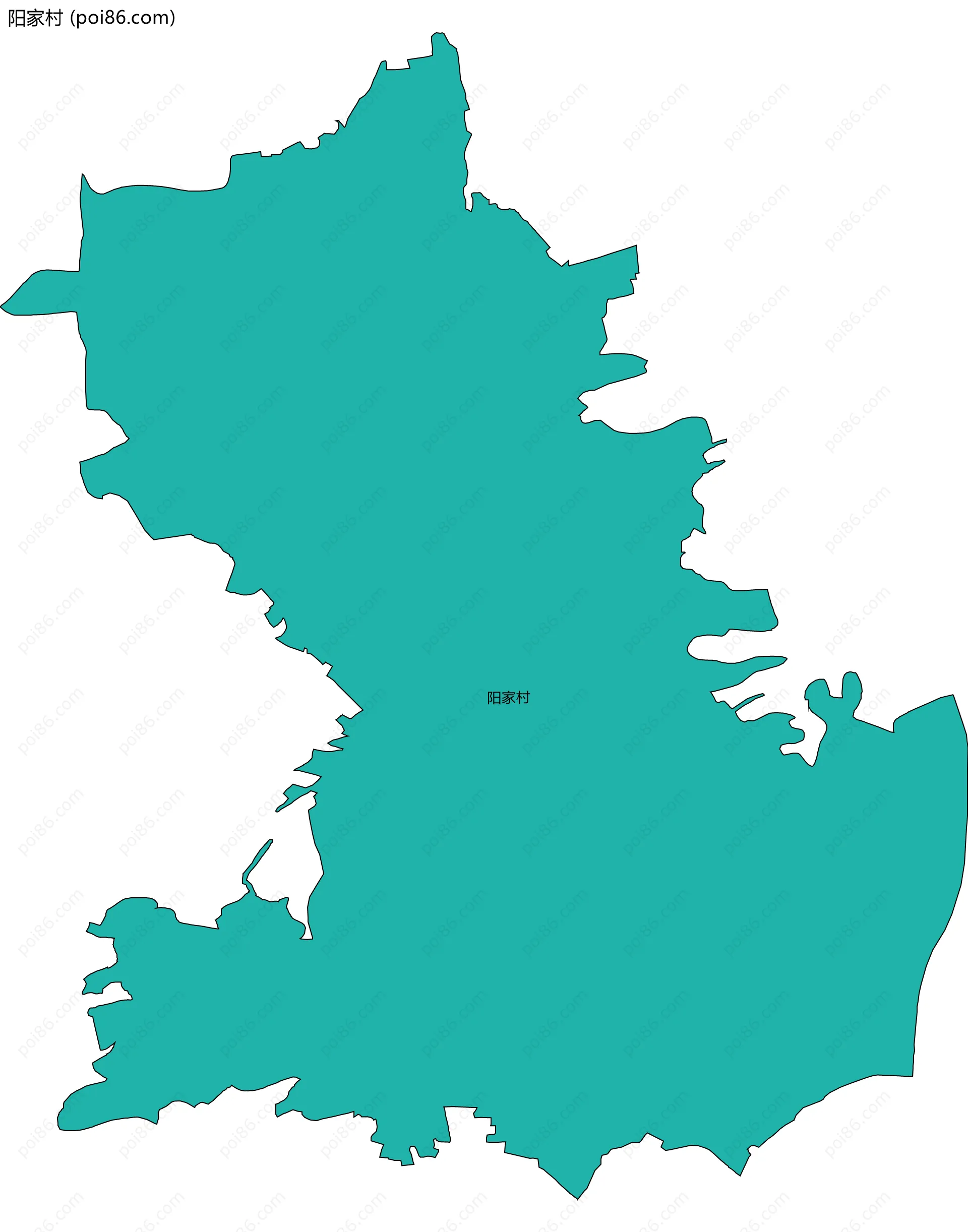 阳家村边界地图