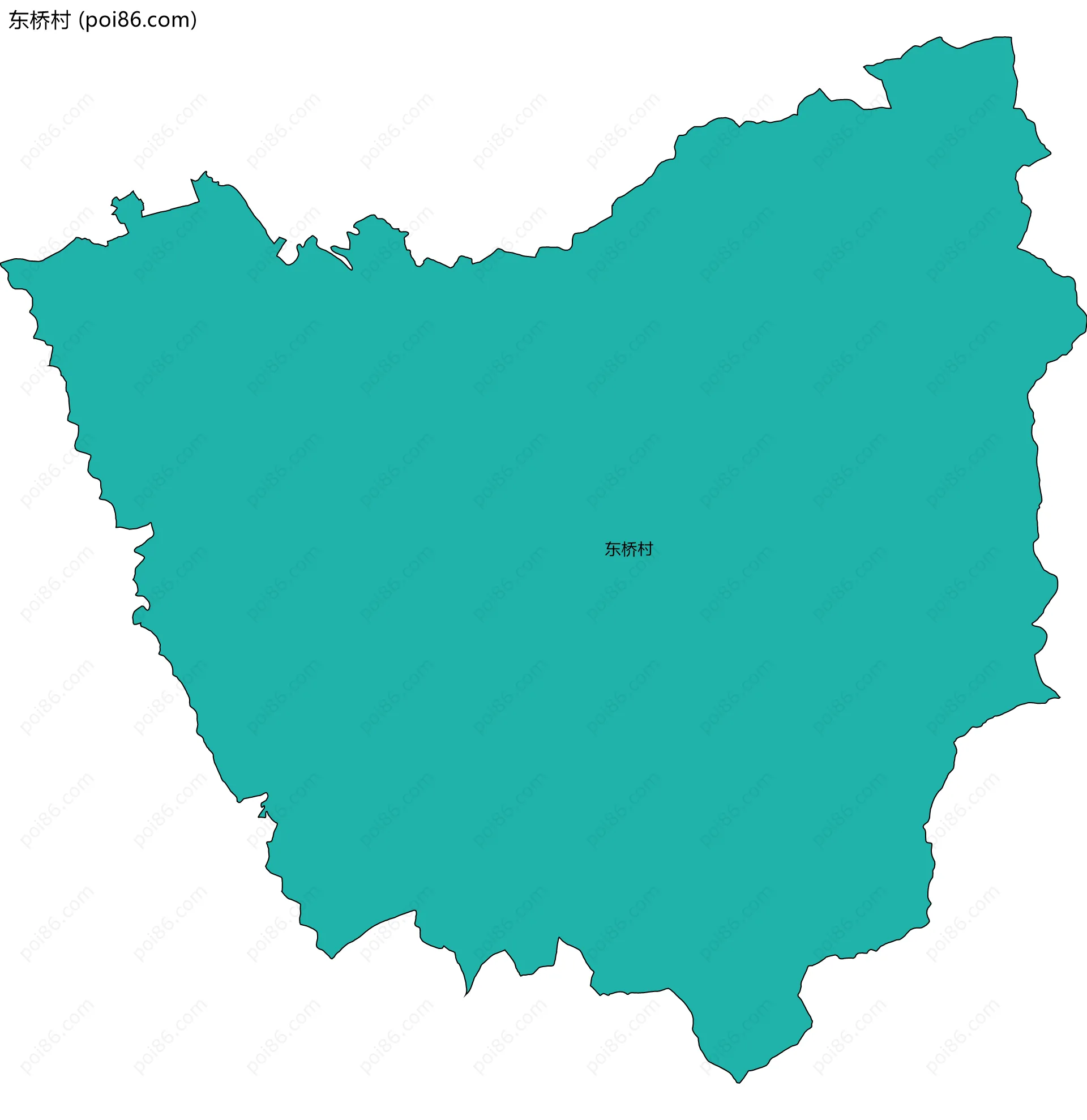 东桥村边界地图