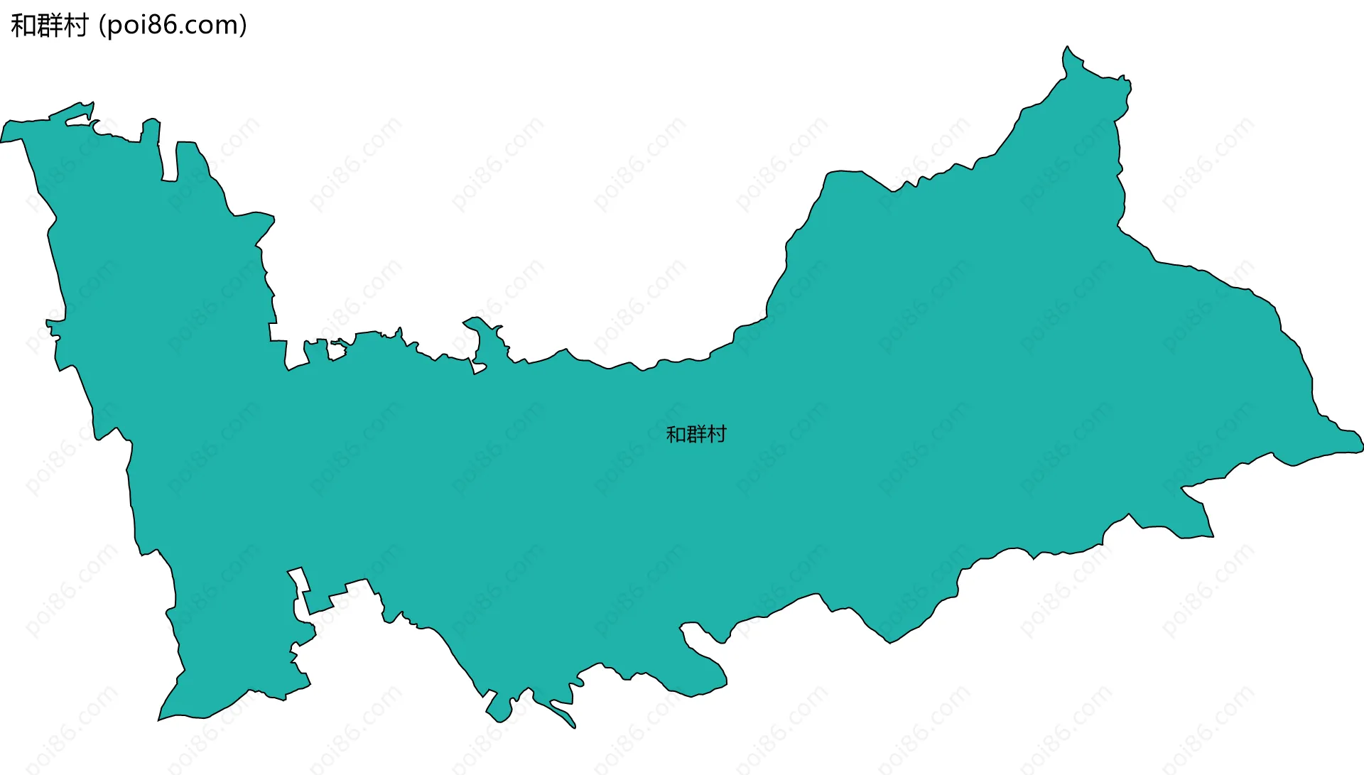 和群村边界地图