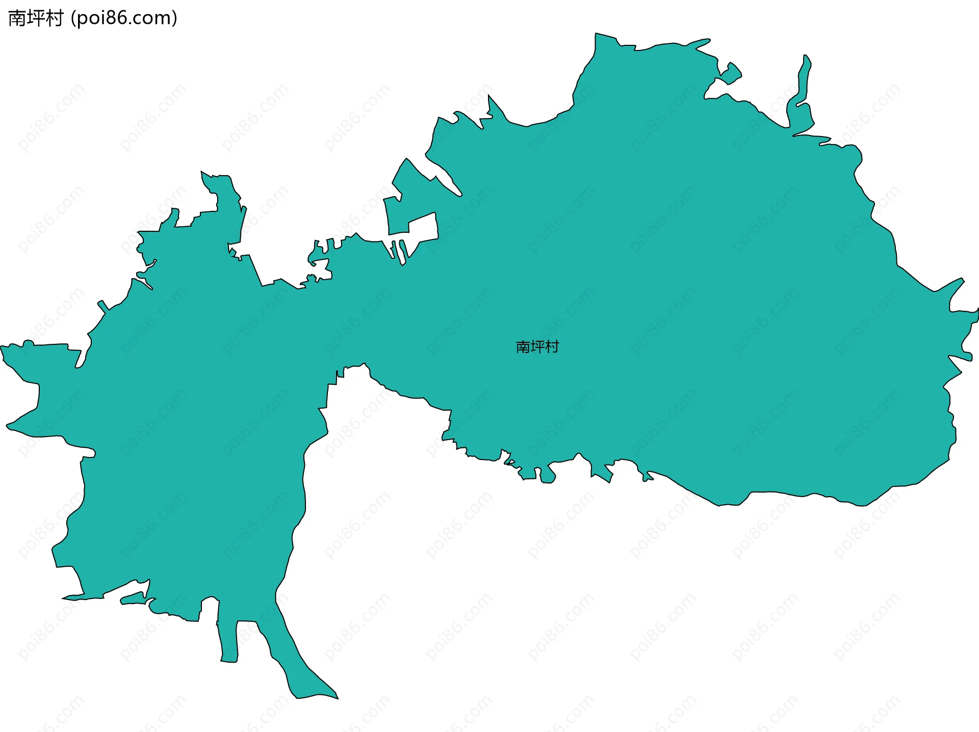 南坪村边界地图