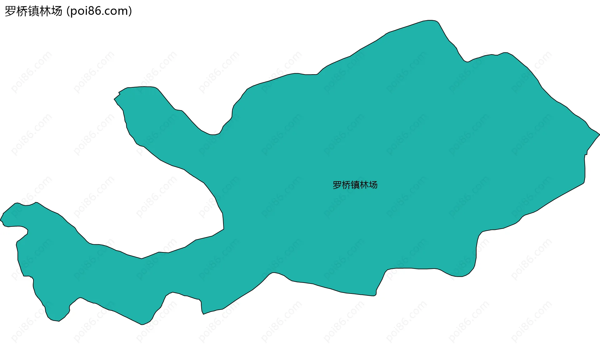 罗桥镇林场边界地图
