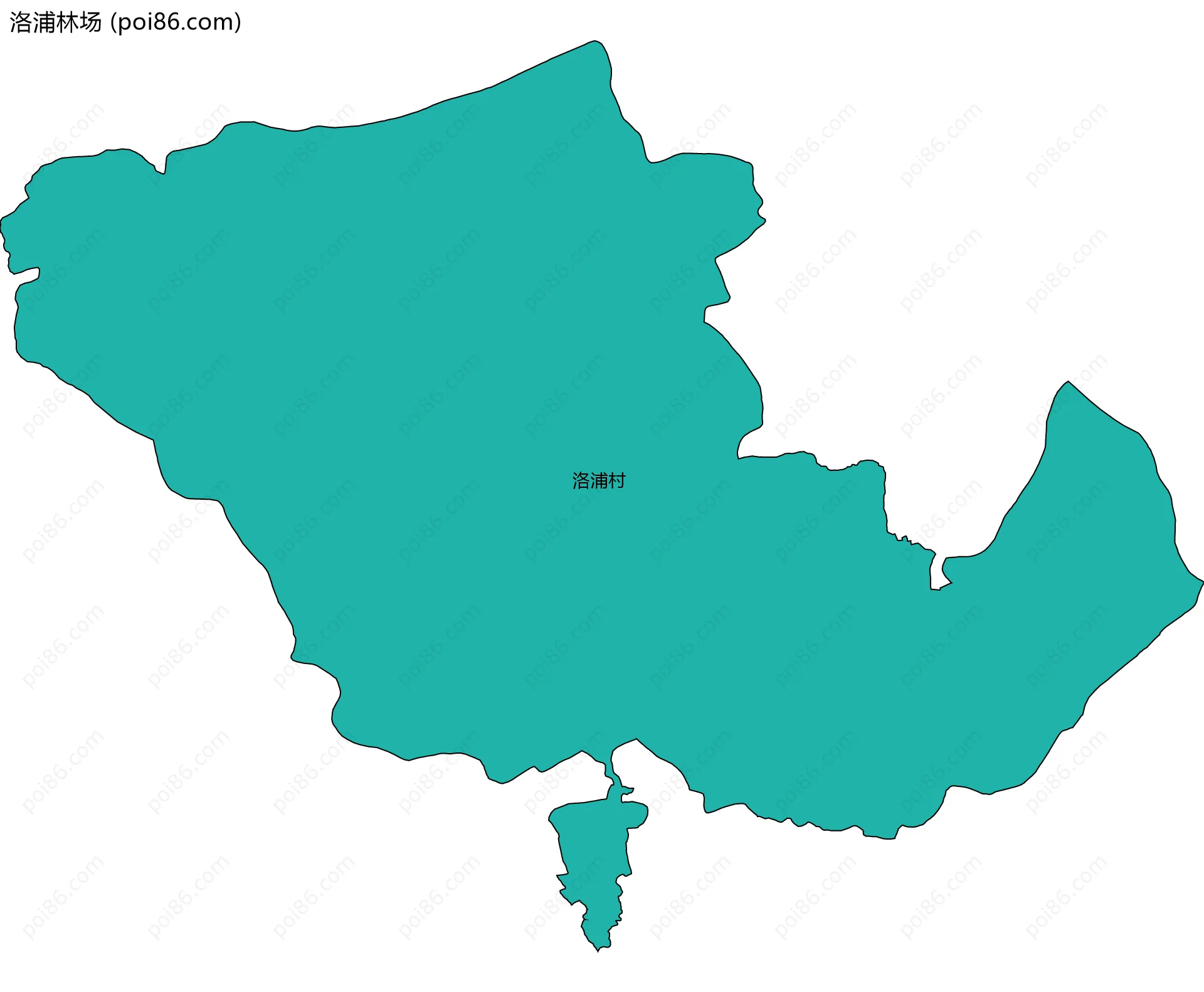 洛浦林场边界地图(五级行政区划)