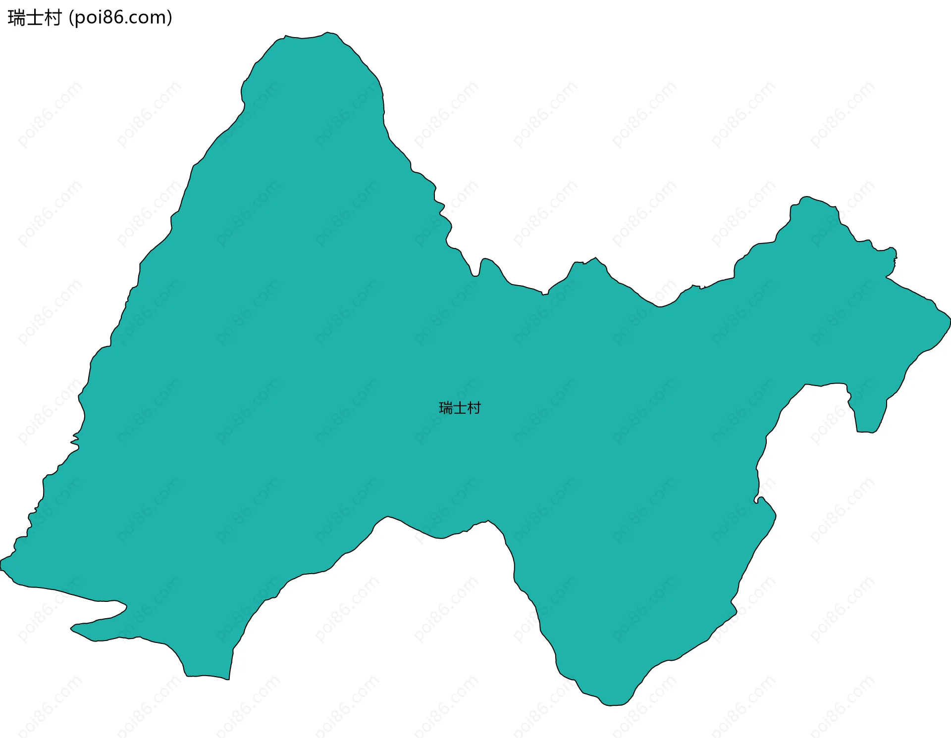 瑞士村边界地图