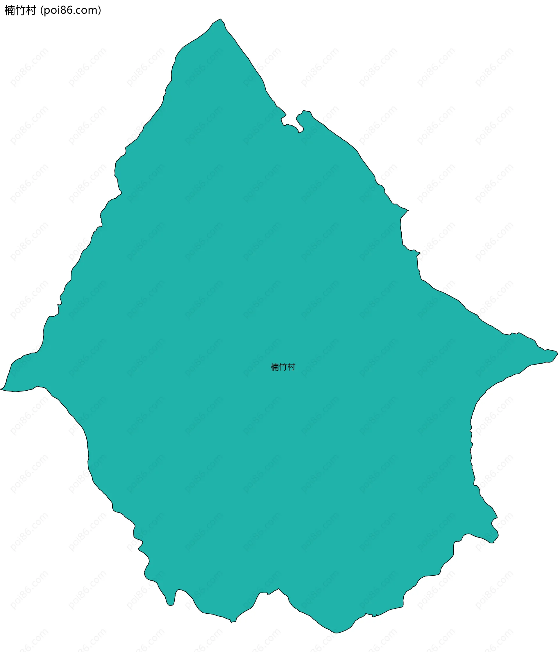 楠竹村边界地图