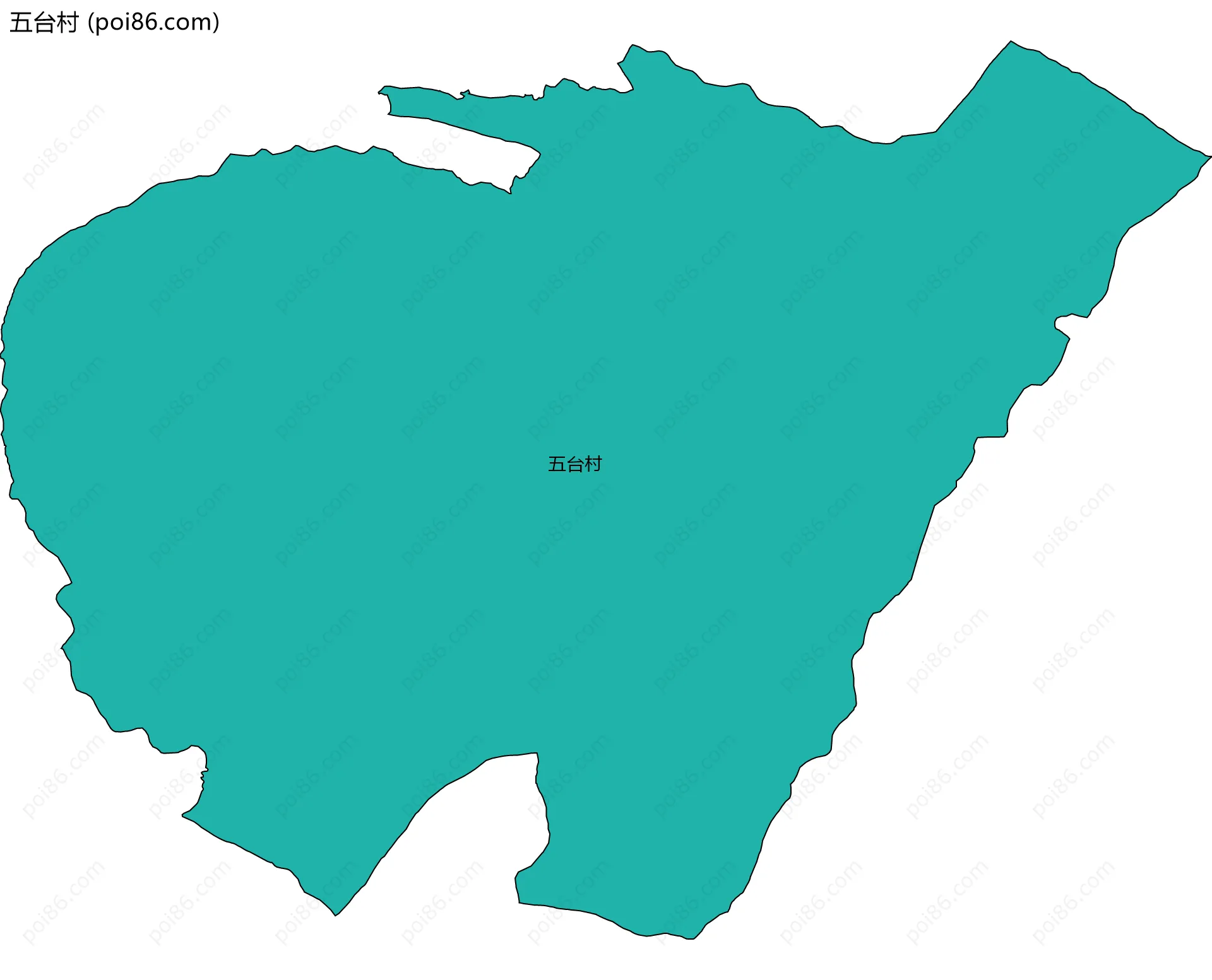 五台村边界地图