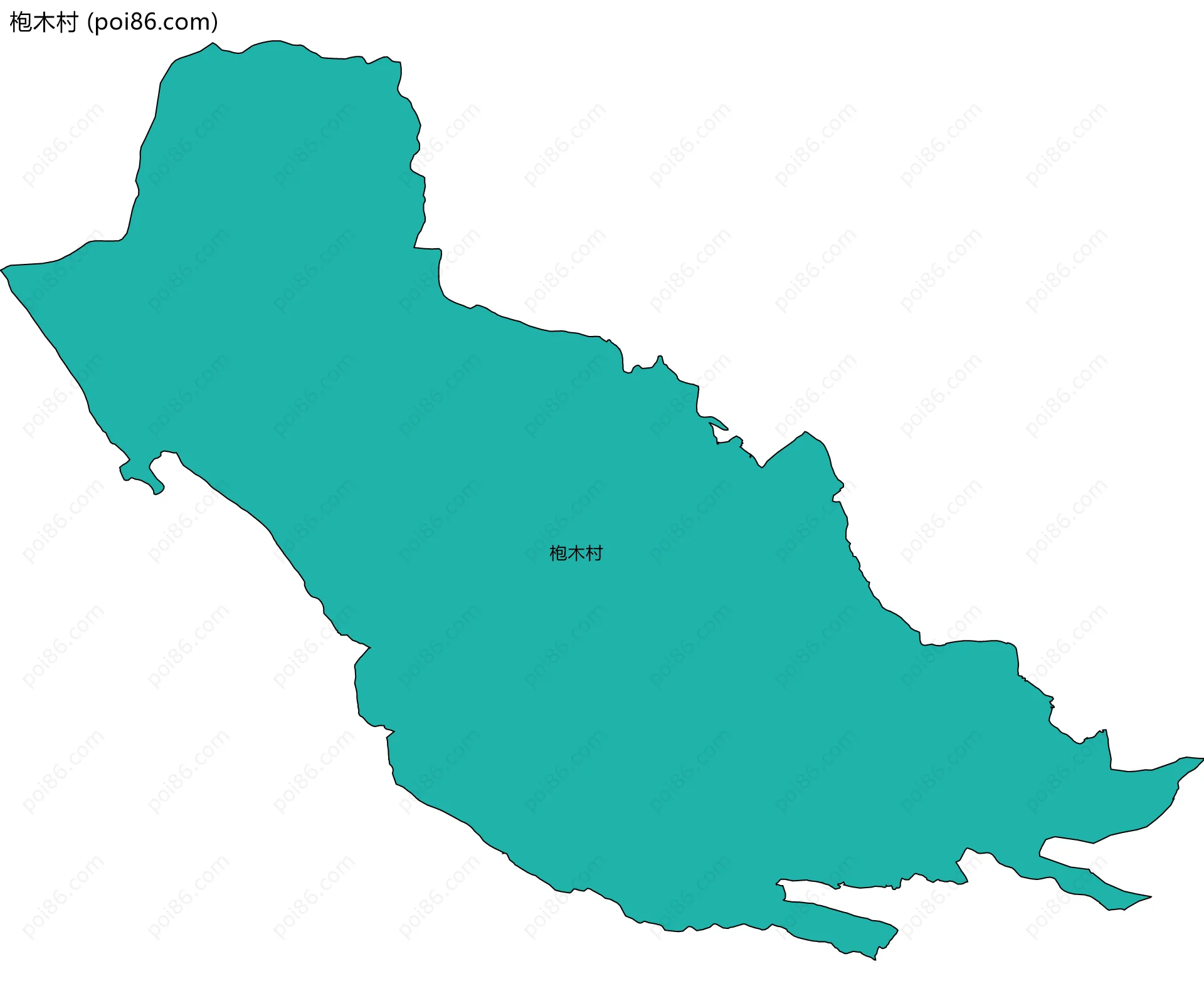 枹木村边界地图