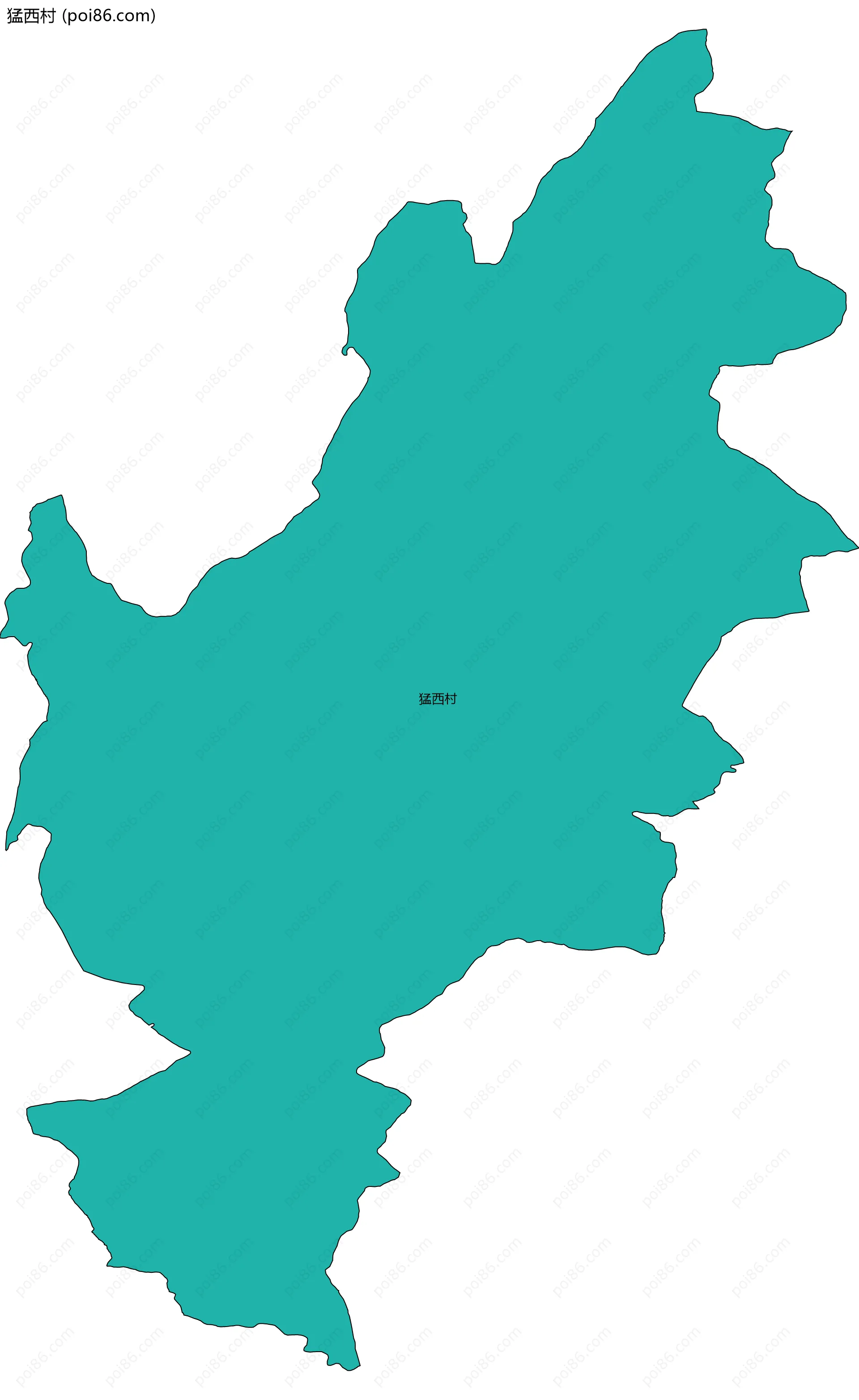 猛西村边界地图