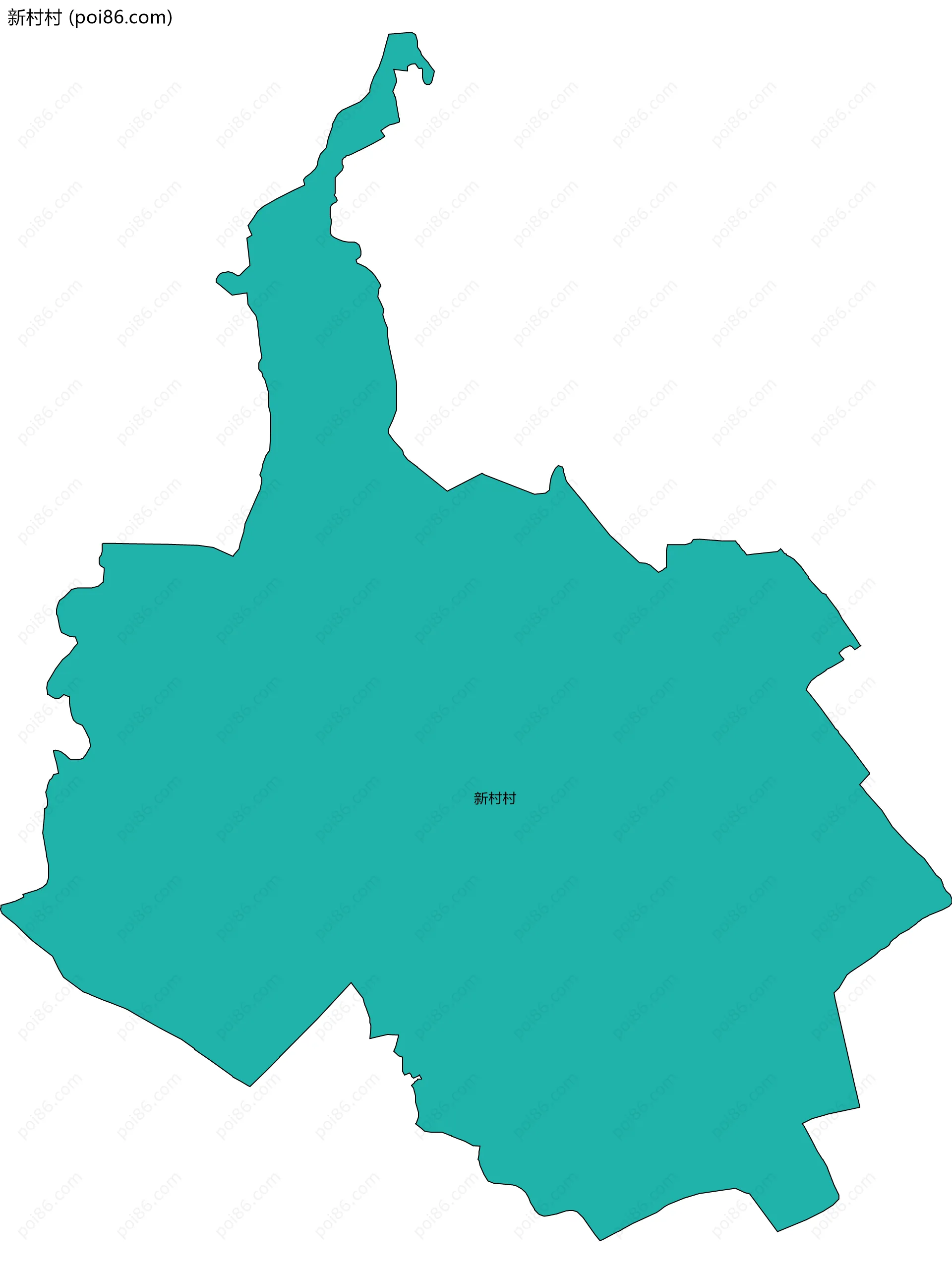 新村村边界地图