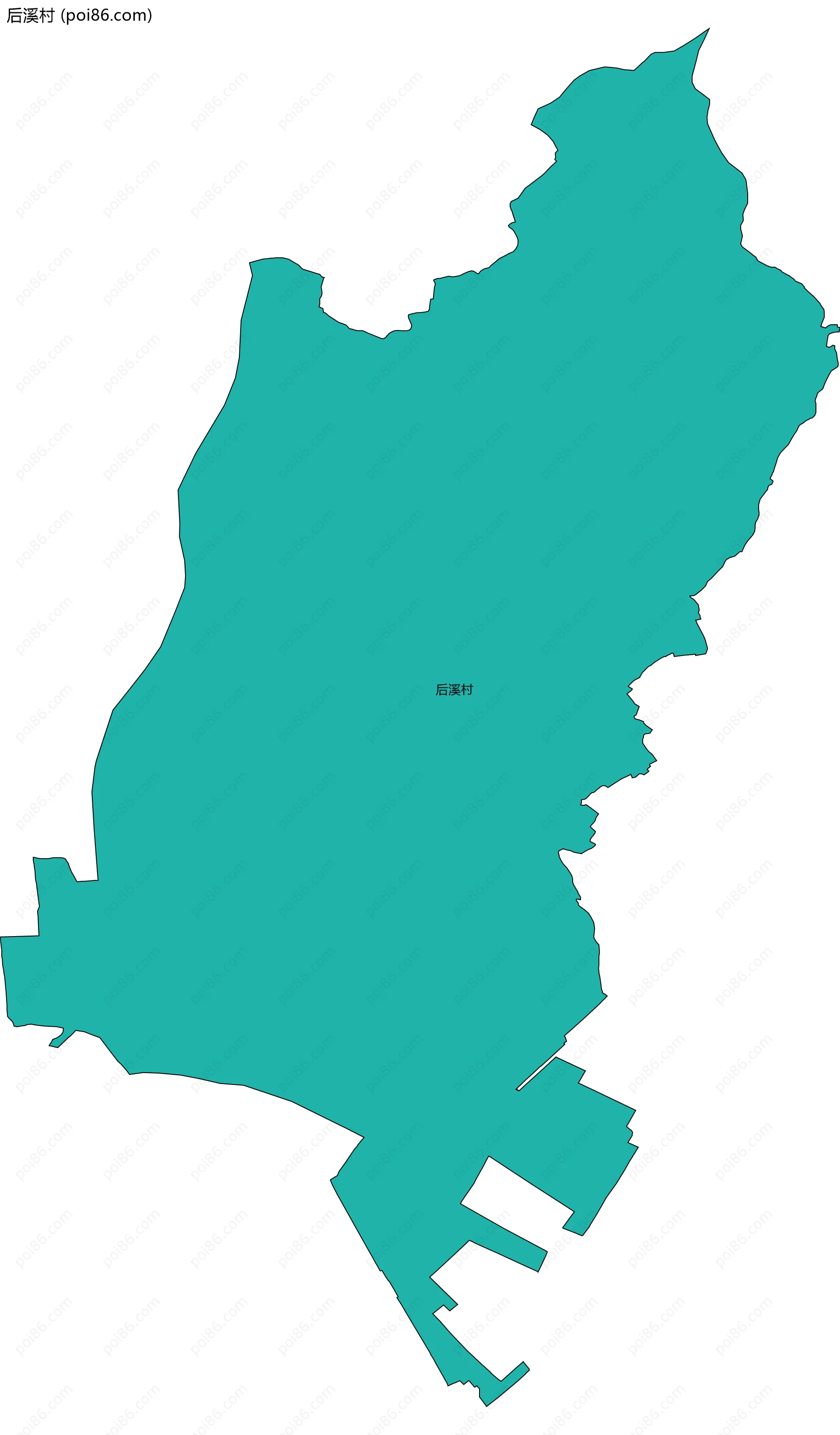 后溪村边界地图