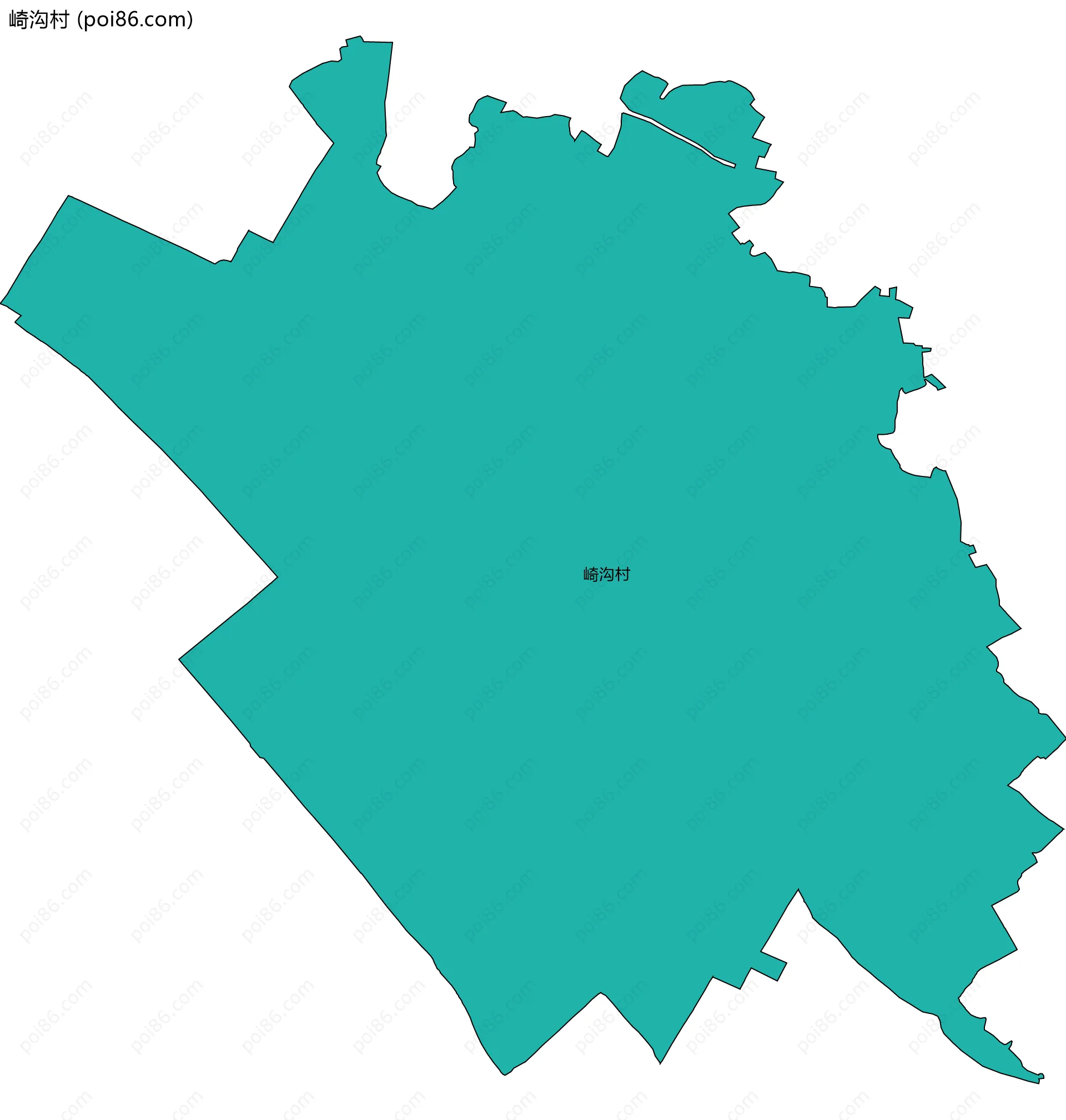 崎沟村边界地图