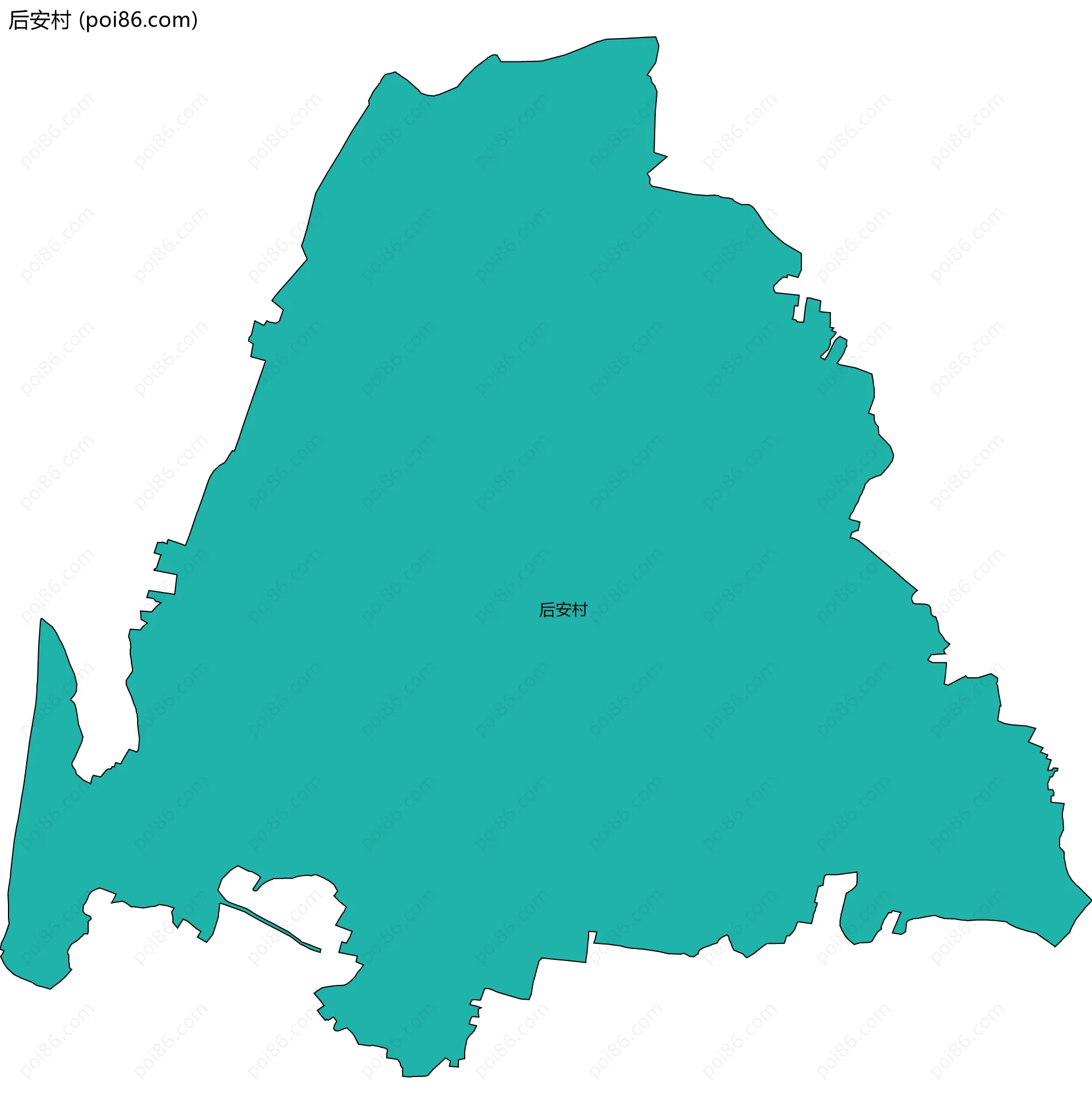 后安村边界地图