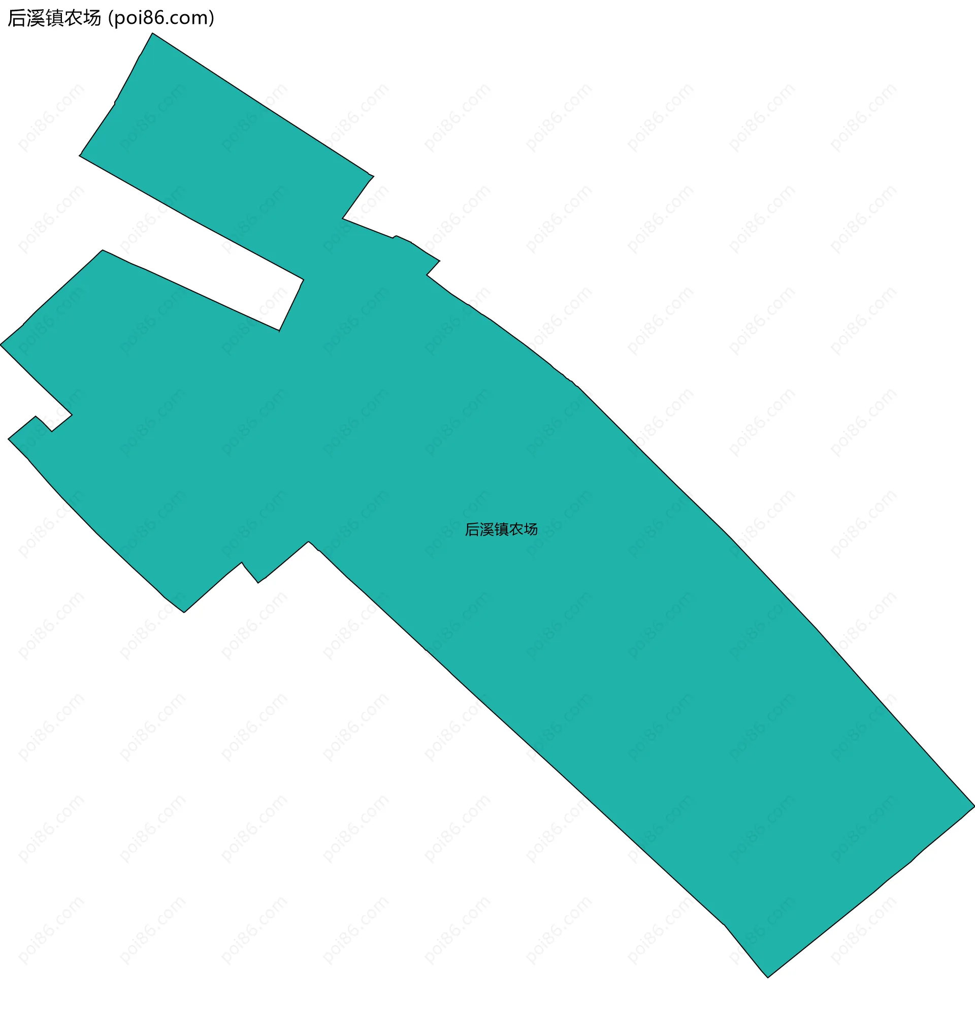 后溪镇农场边界地图