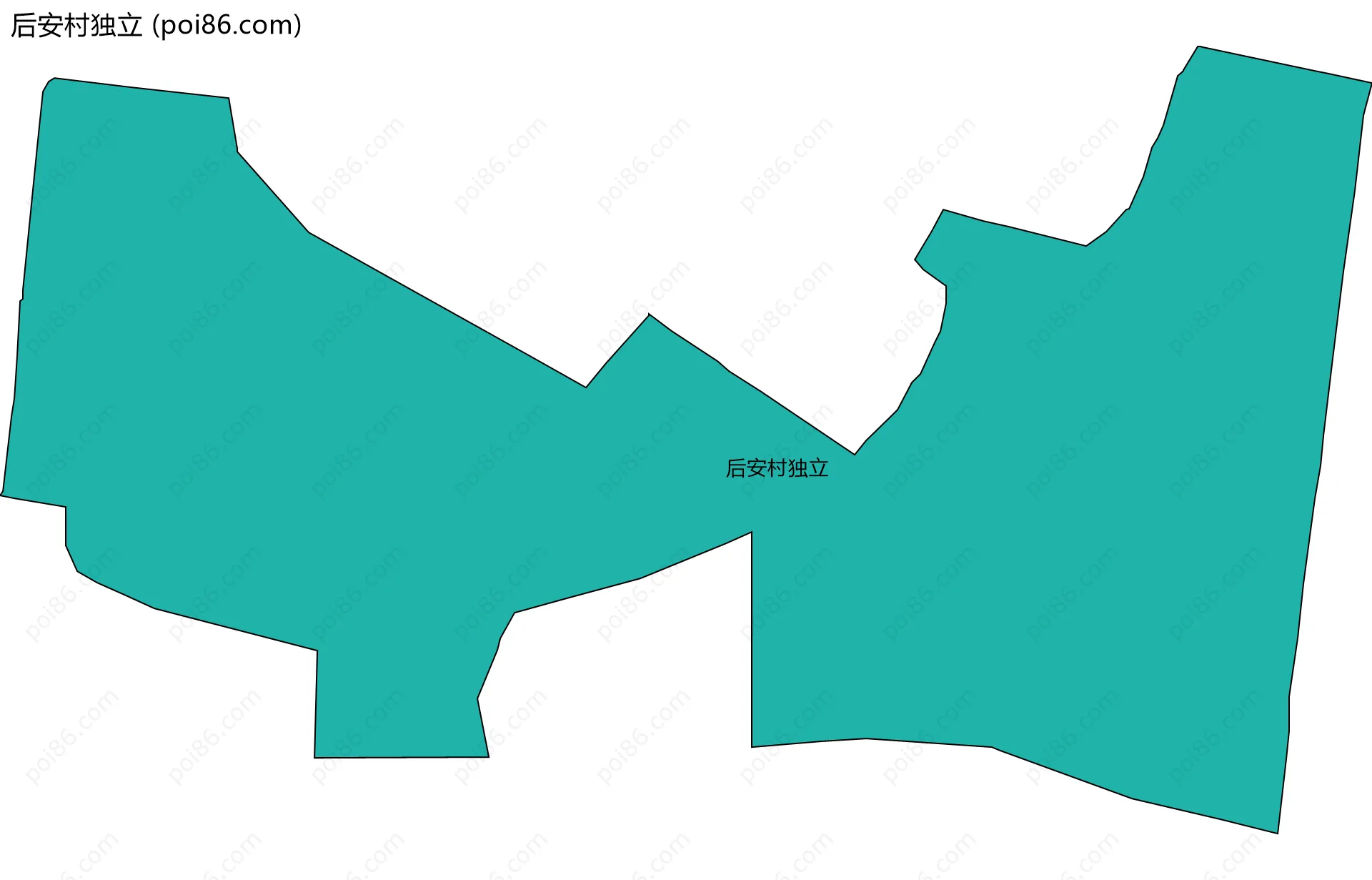 后安村独立边界地图