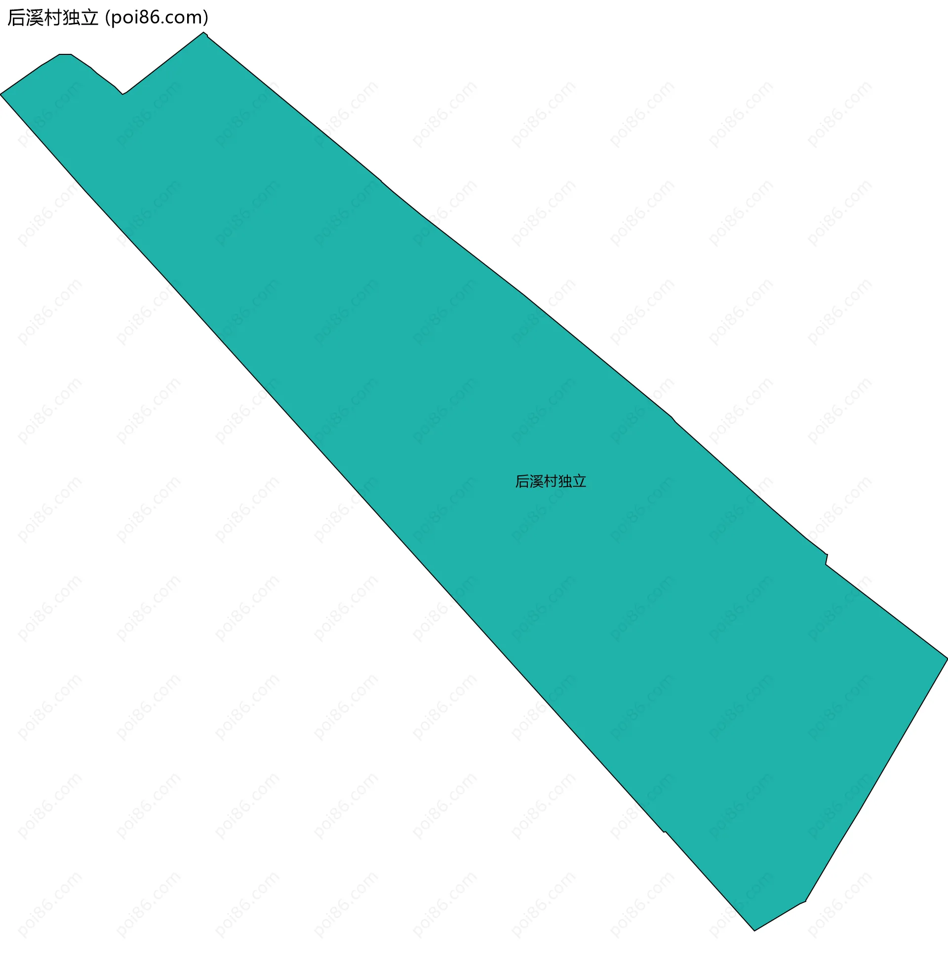 后溪村独立边界地图