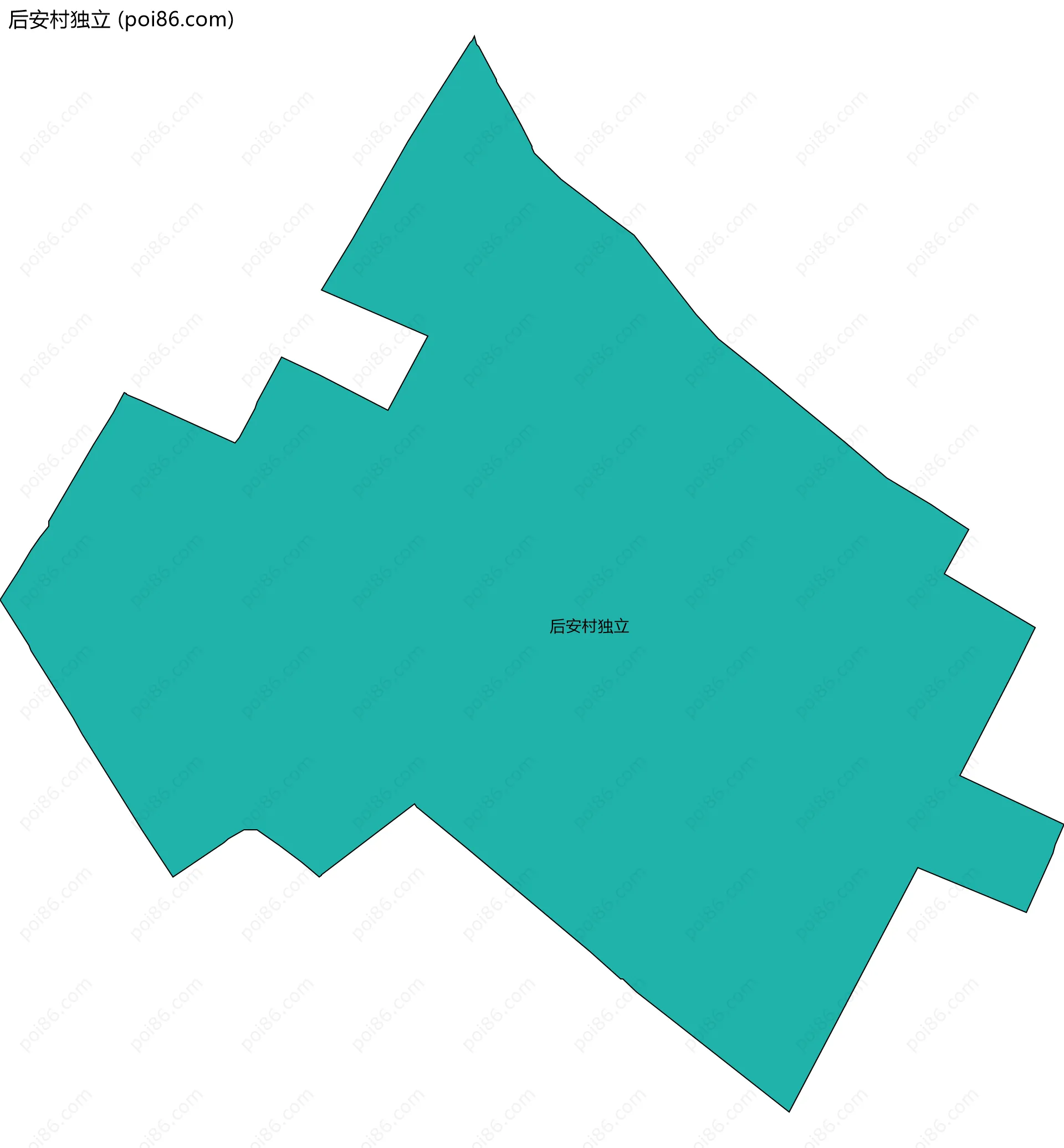 后安村独立边界地图