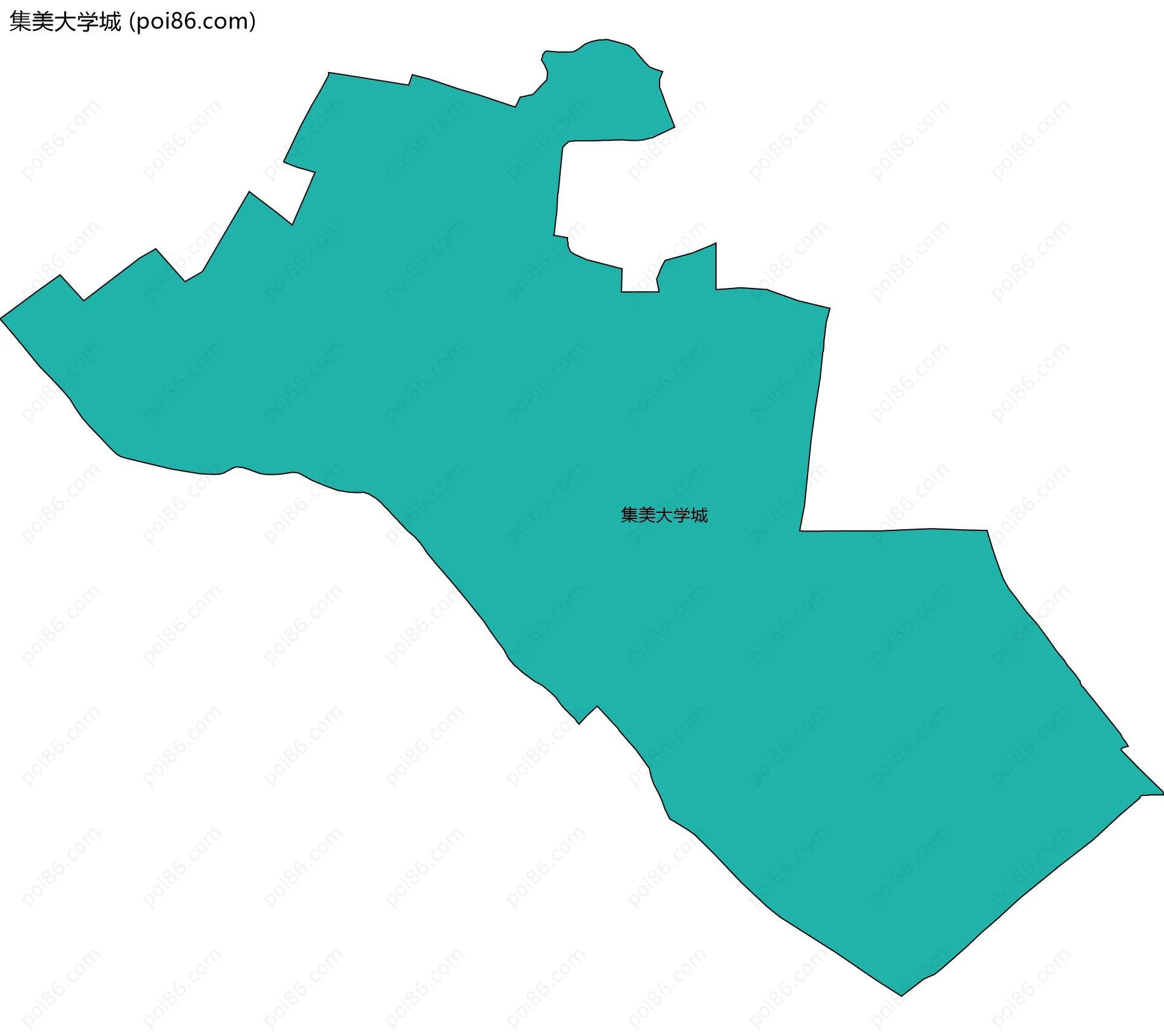 集美大学城边界地图