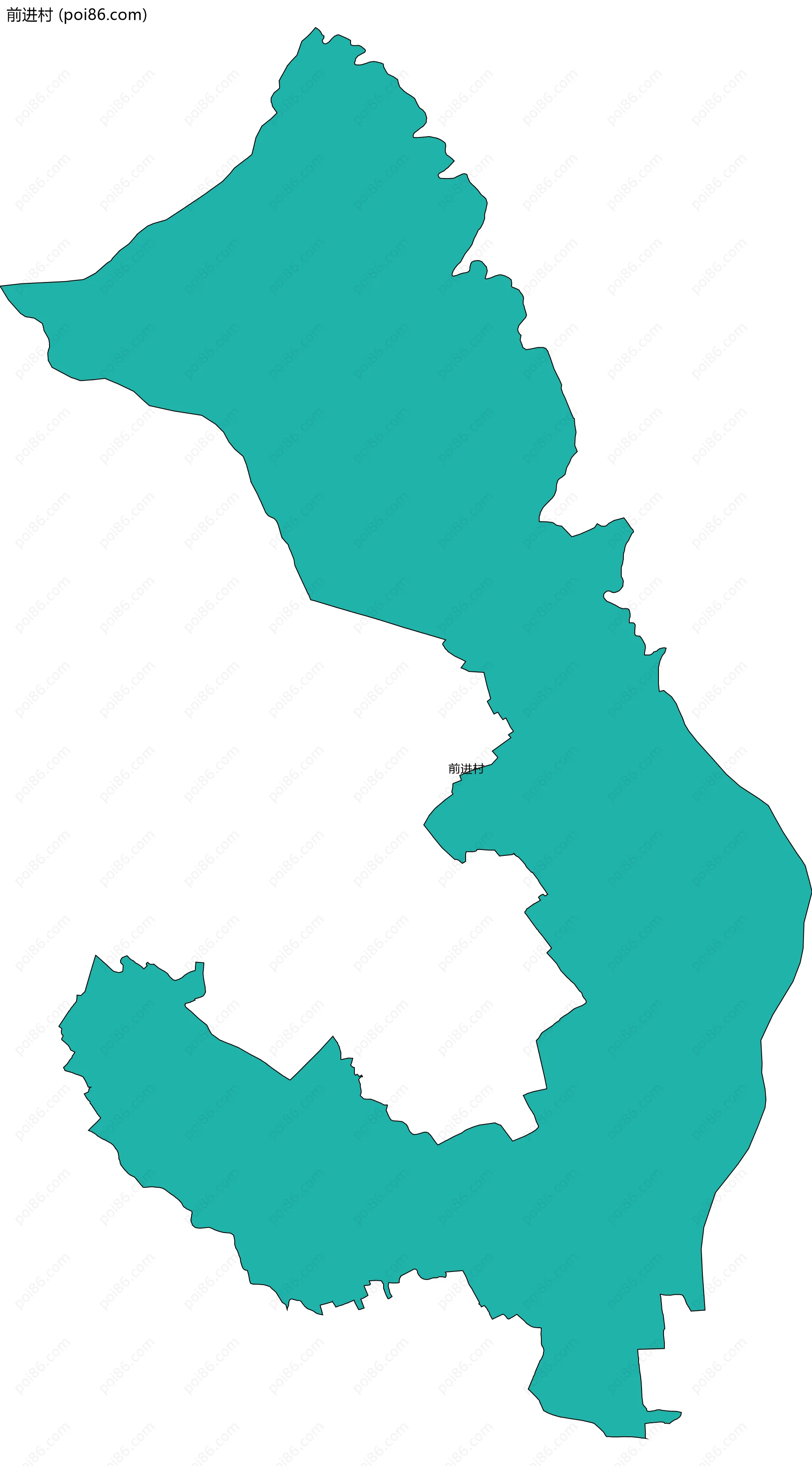 前进村边界地图