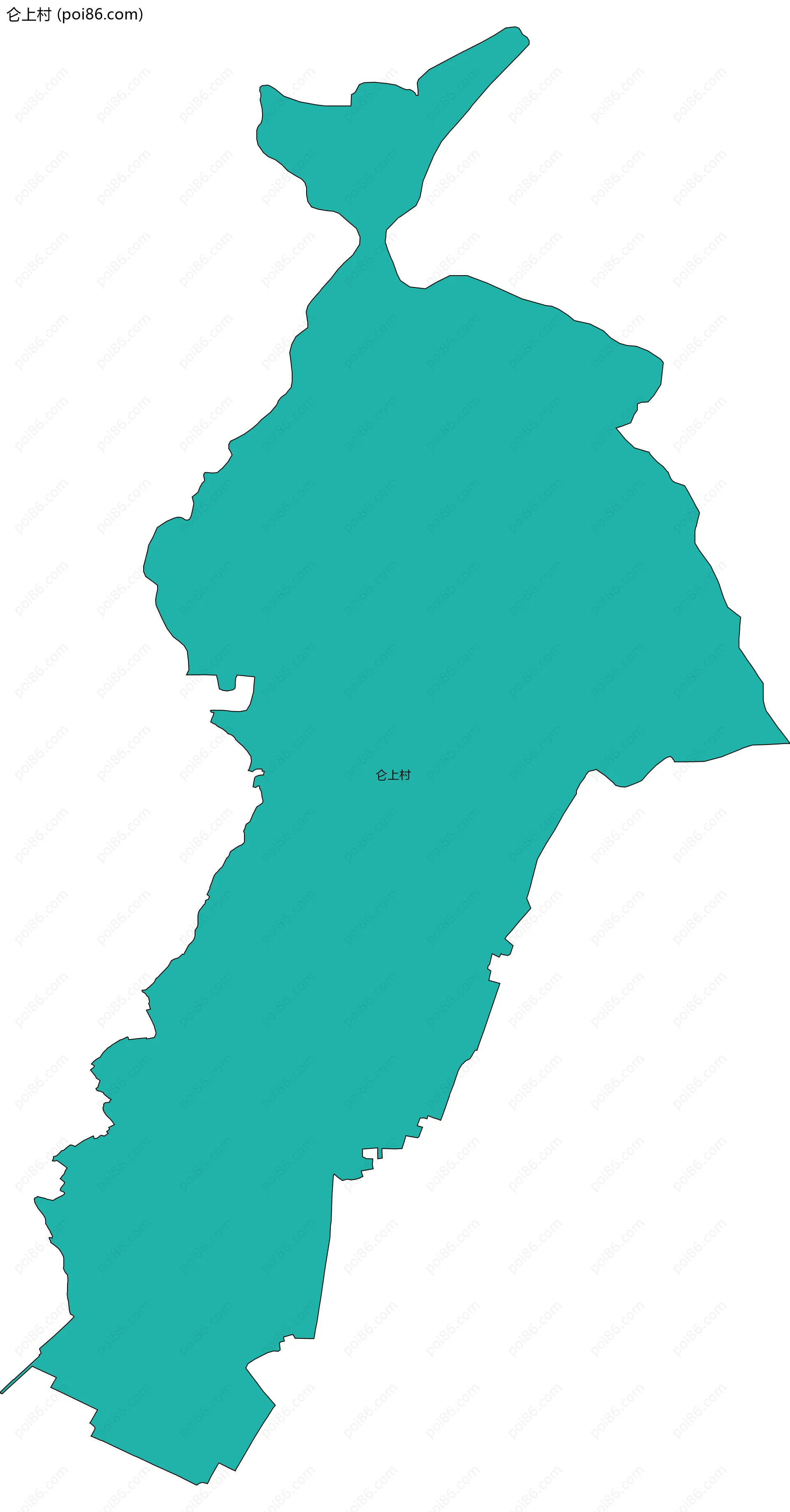 仑上村边界地图