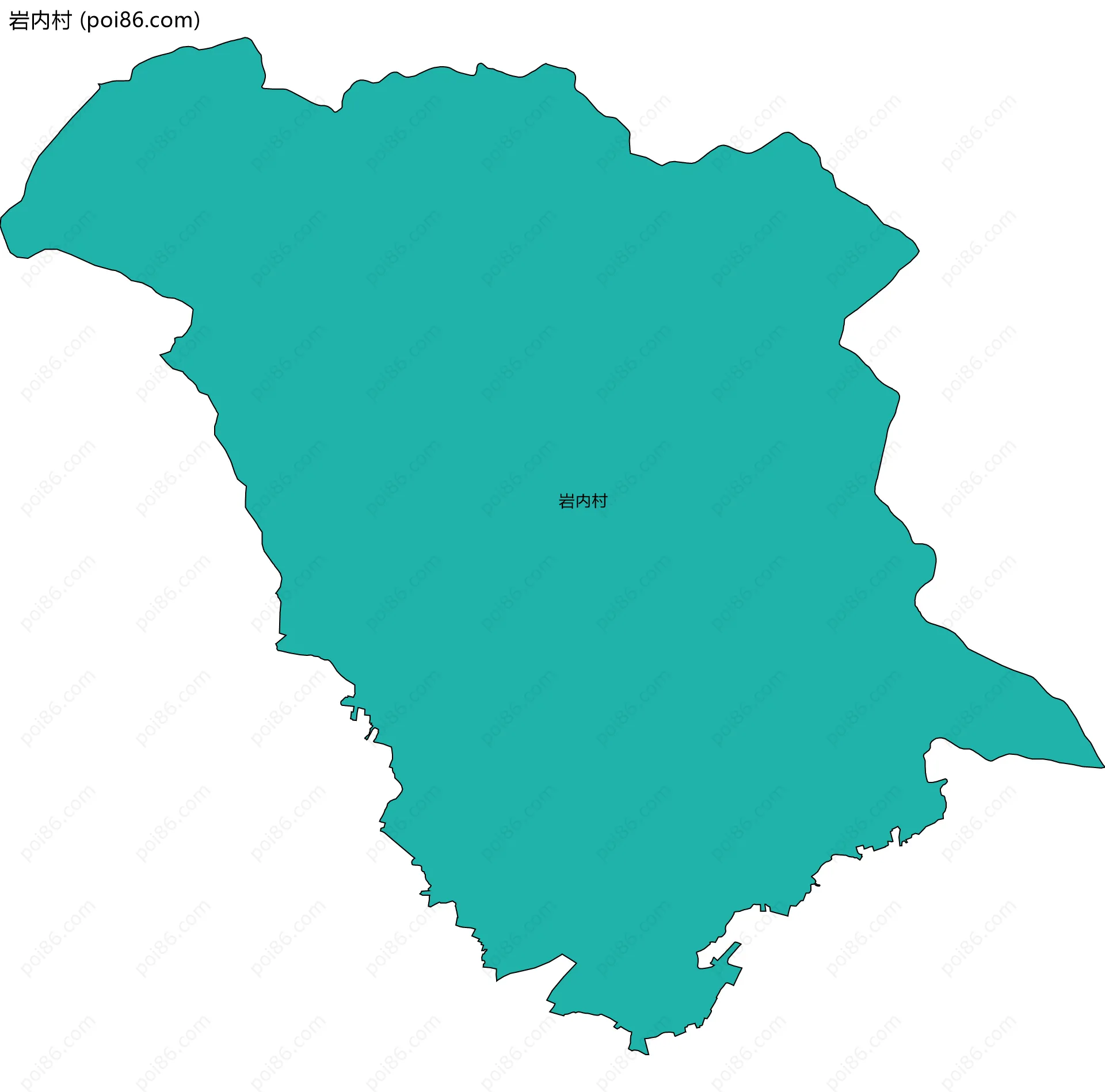 岩内村边界地图