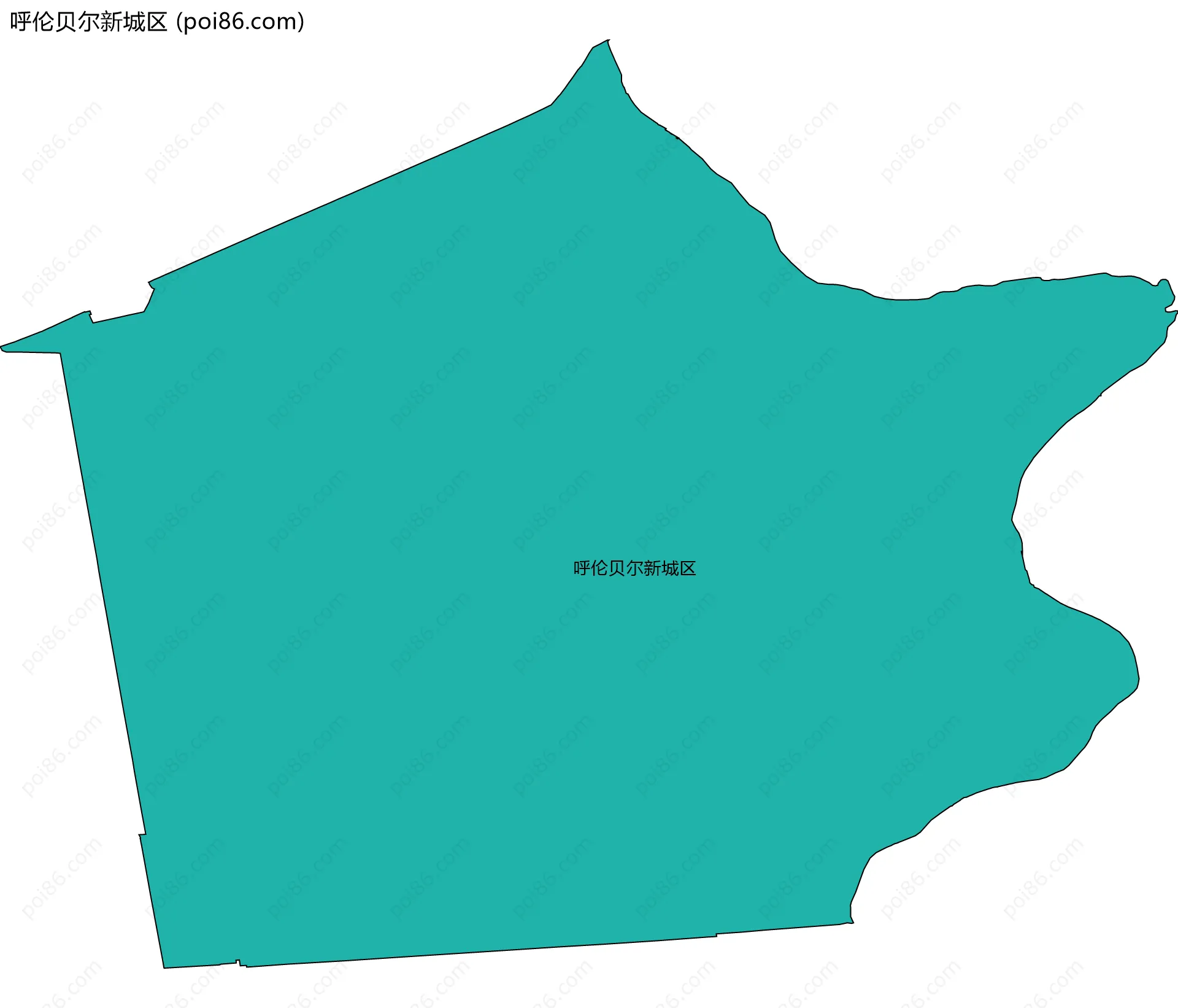 呼伦贝尔新城区边界地图