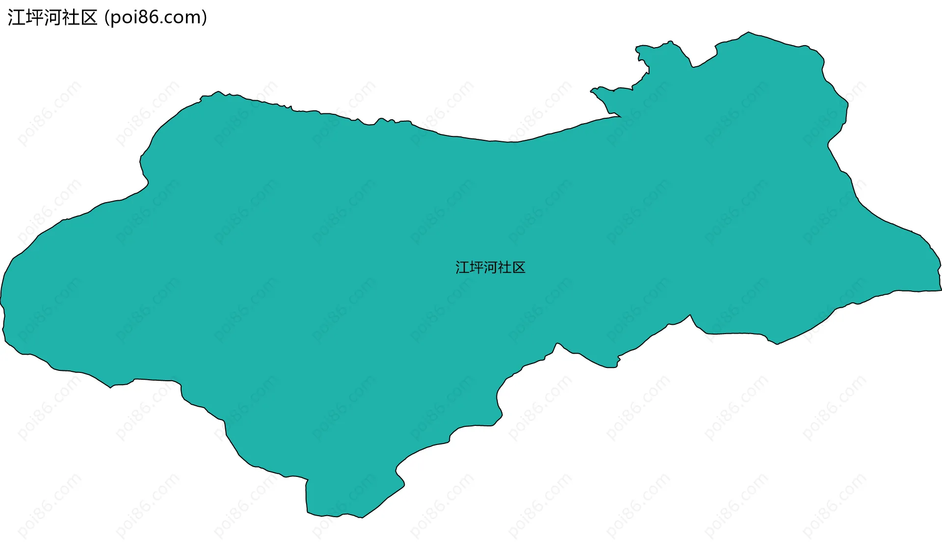 江坪河社区边界地图