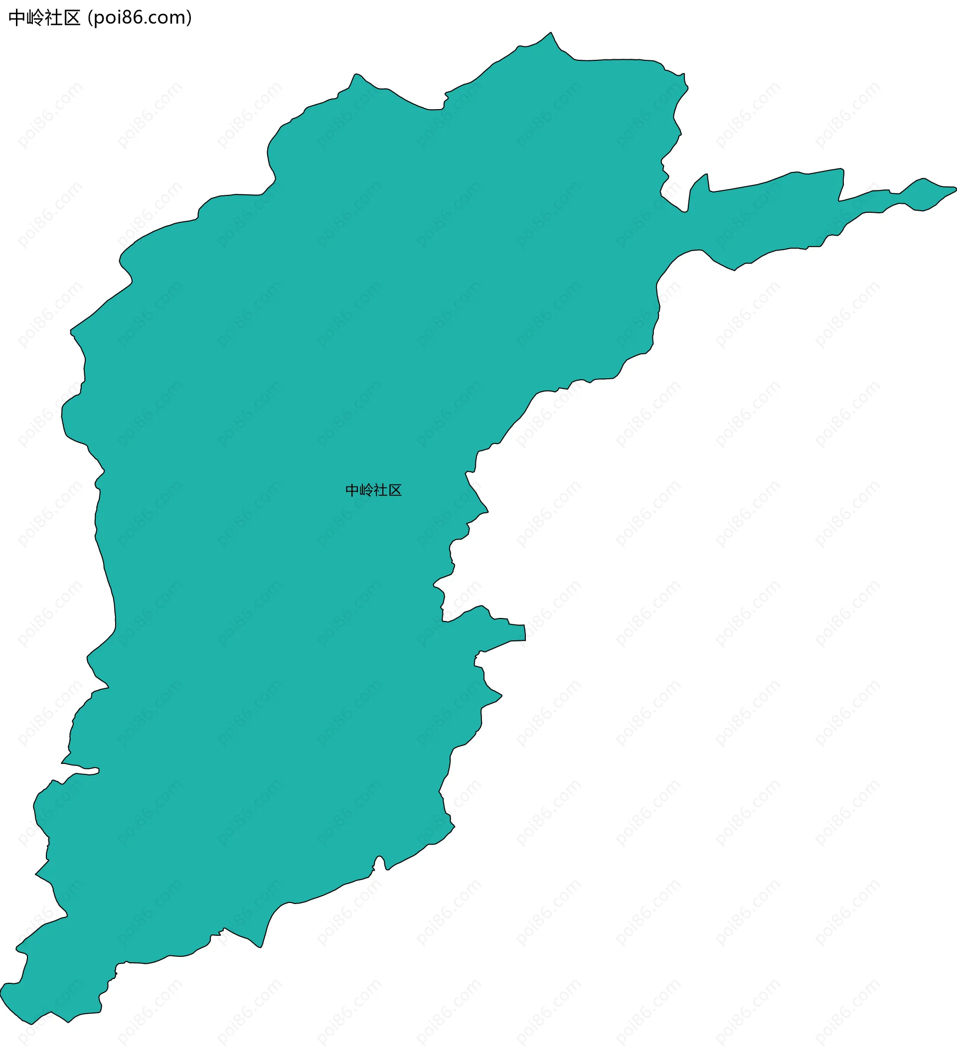 中岭社区边界地图