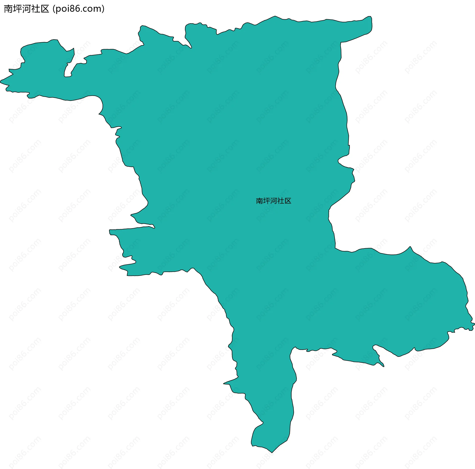 南坪河社区边界地图