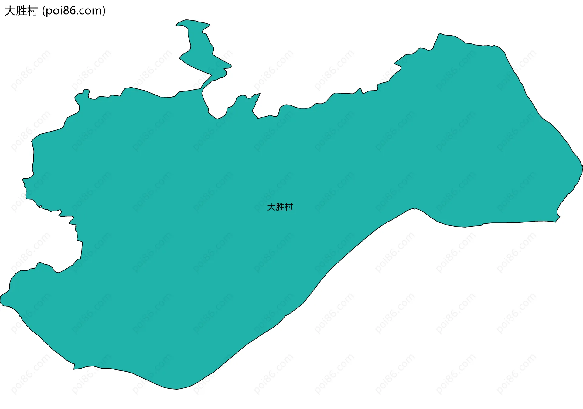 大胜村边界地图