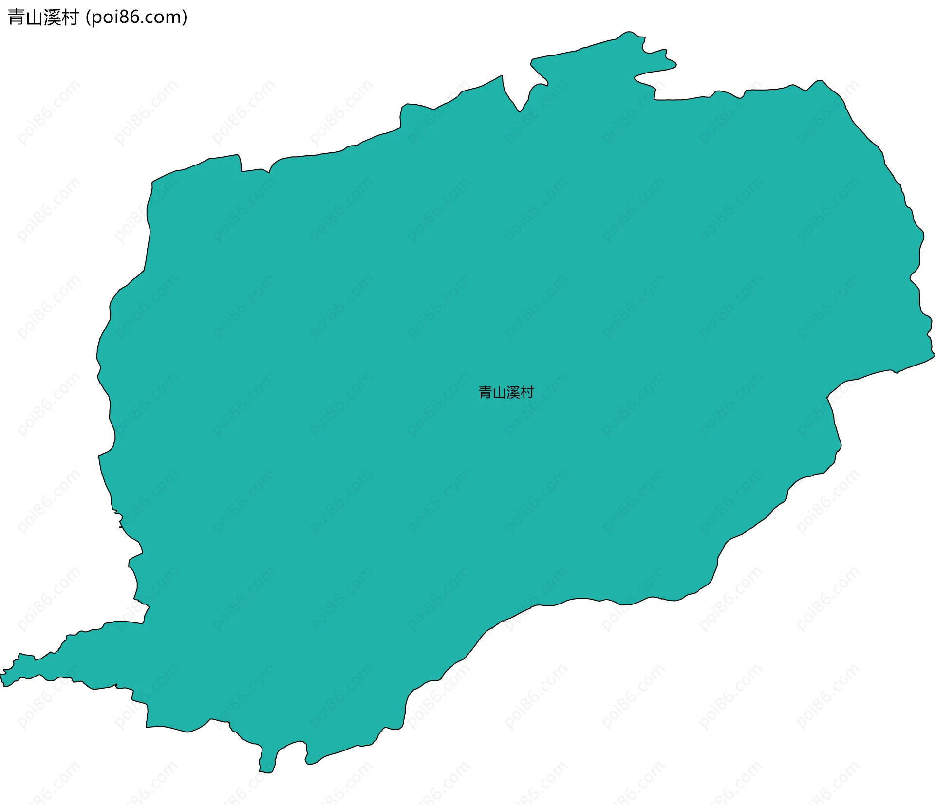 青山溪村边界地图