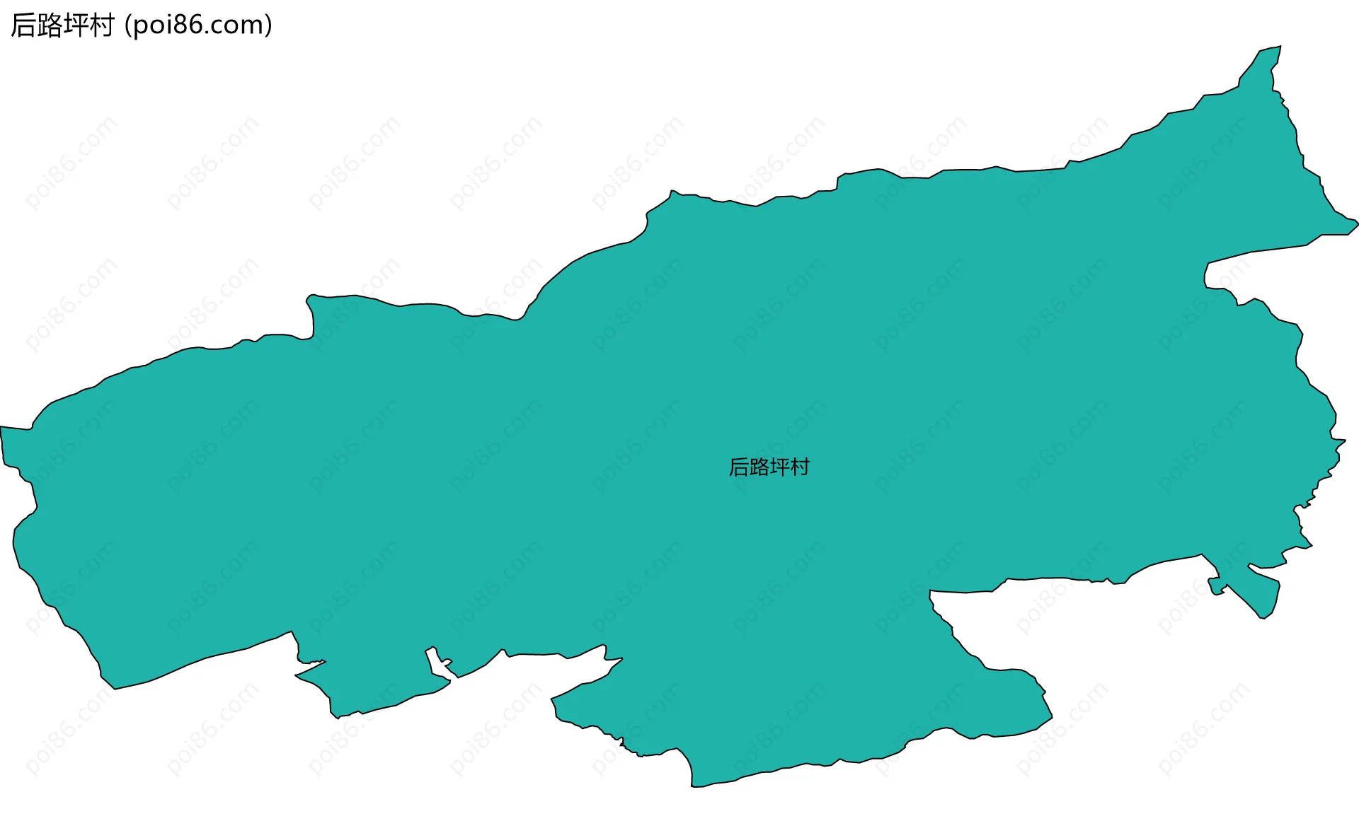 后路坪村边界地图