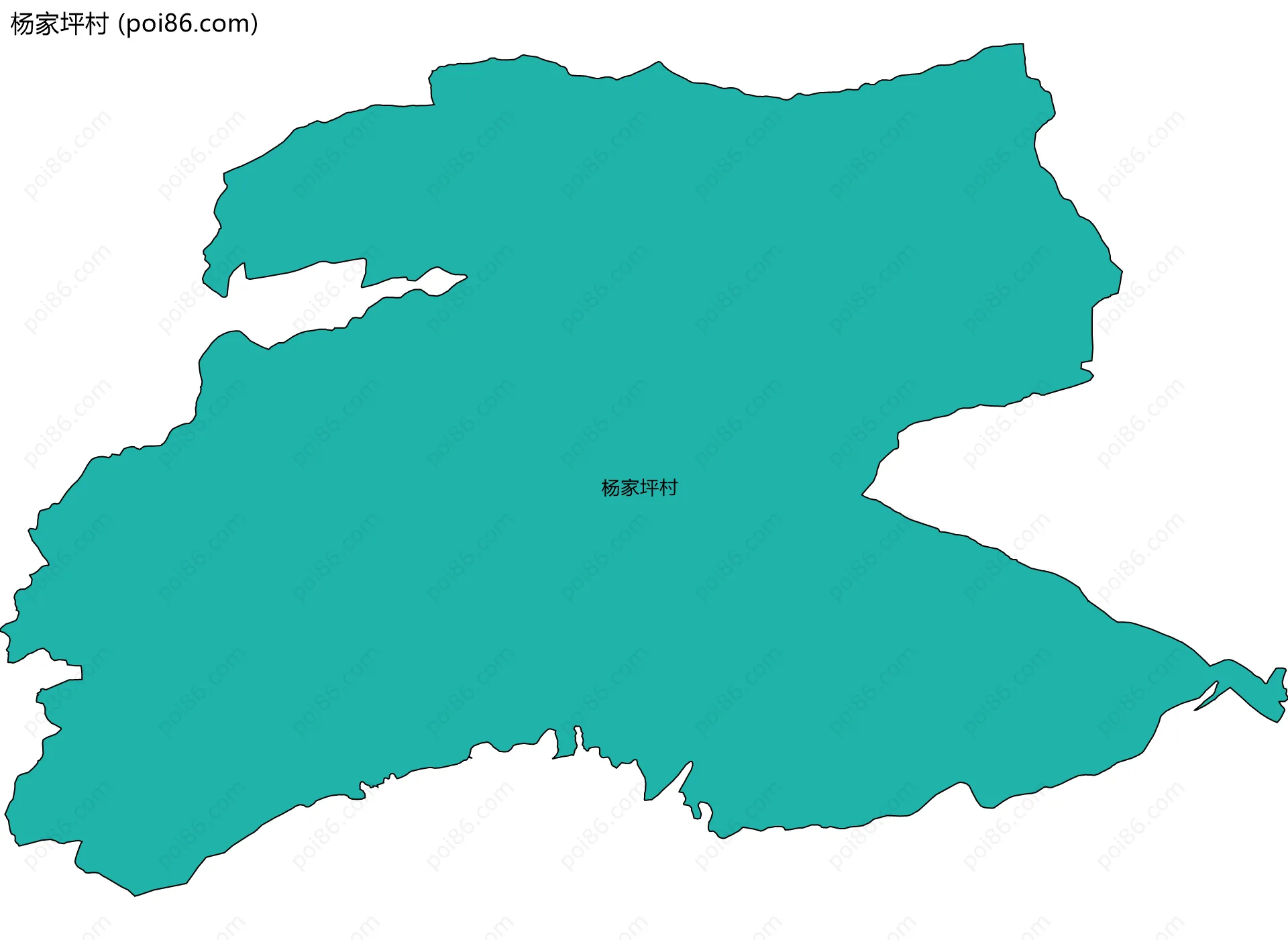 杨家坪村边界地图