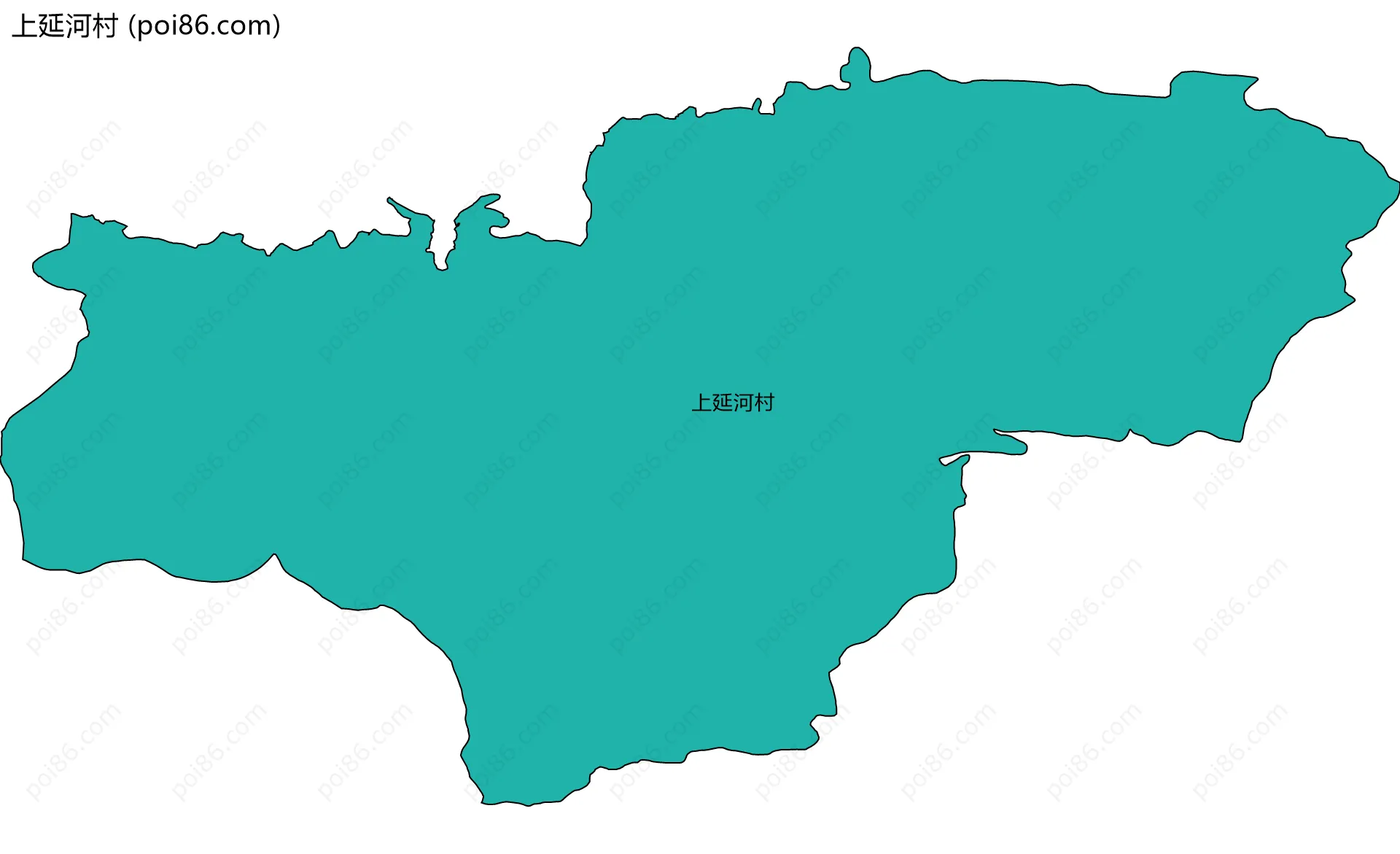 上延河村边界地图