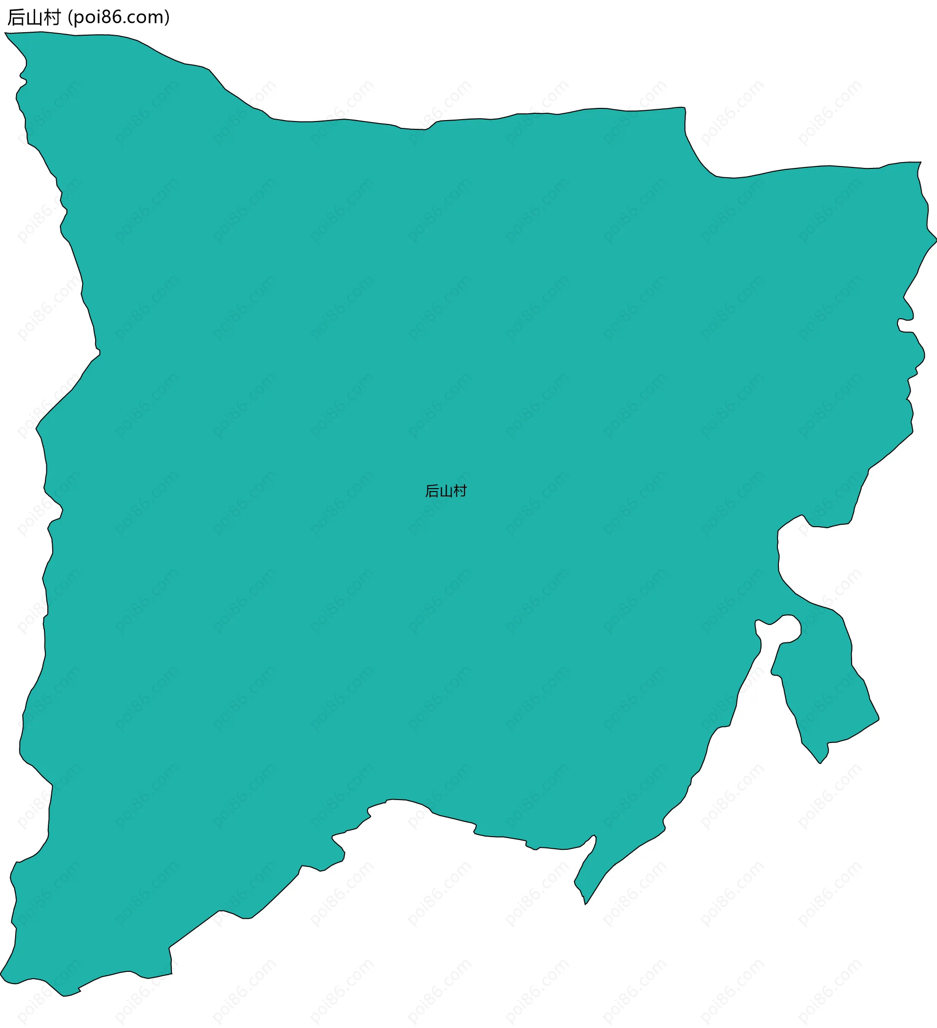 后山村边界地图