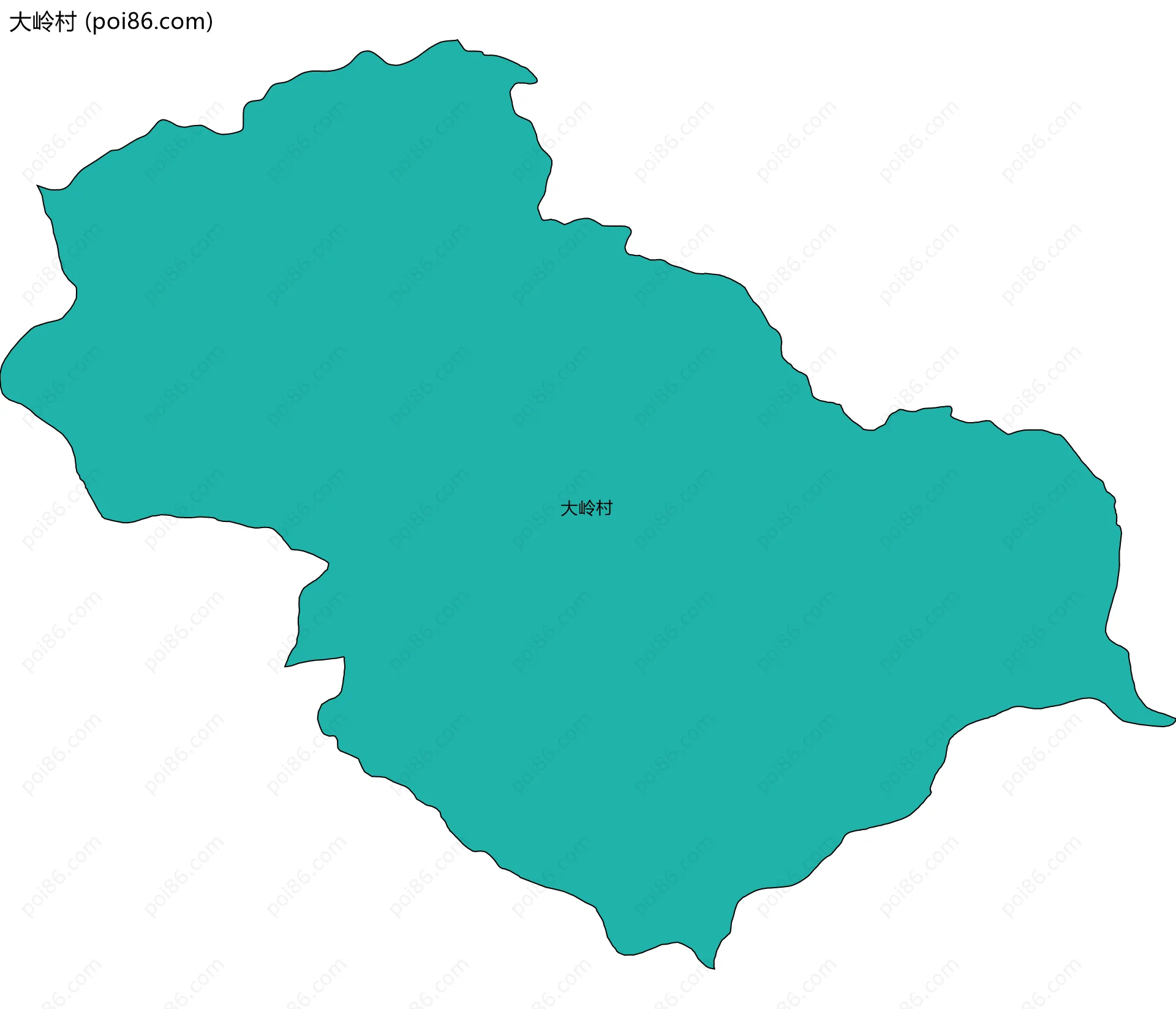大岭村边界地图