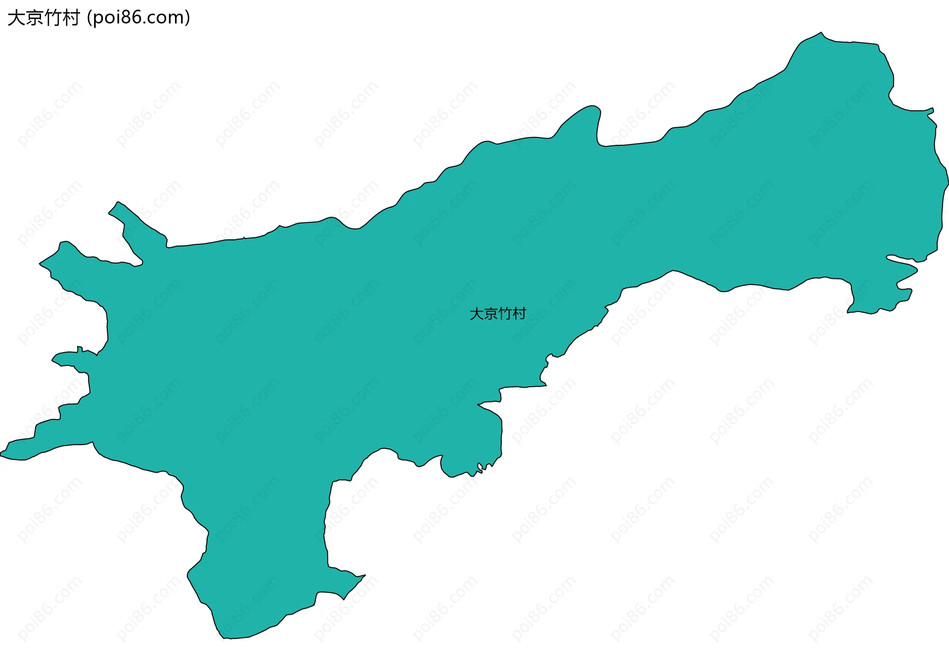 大京竹村边界地图
