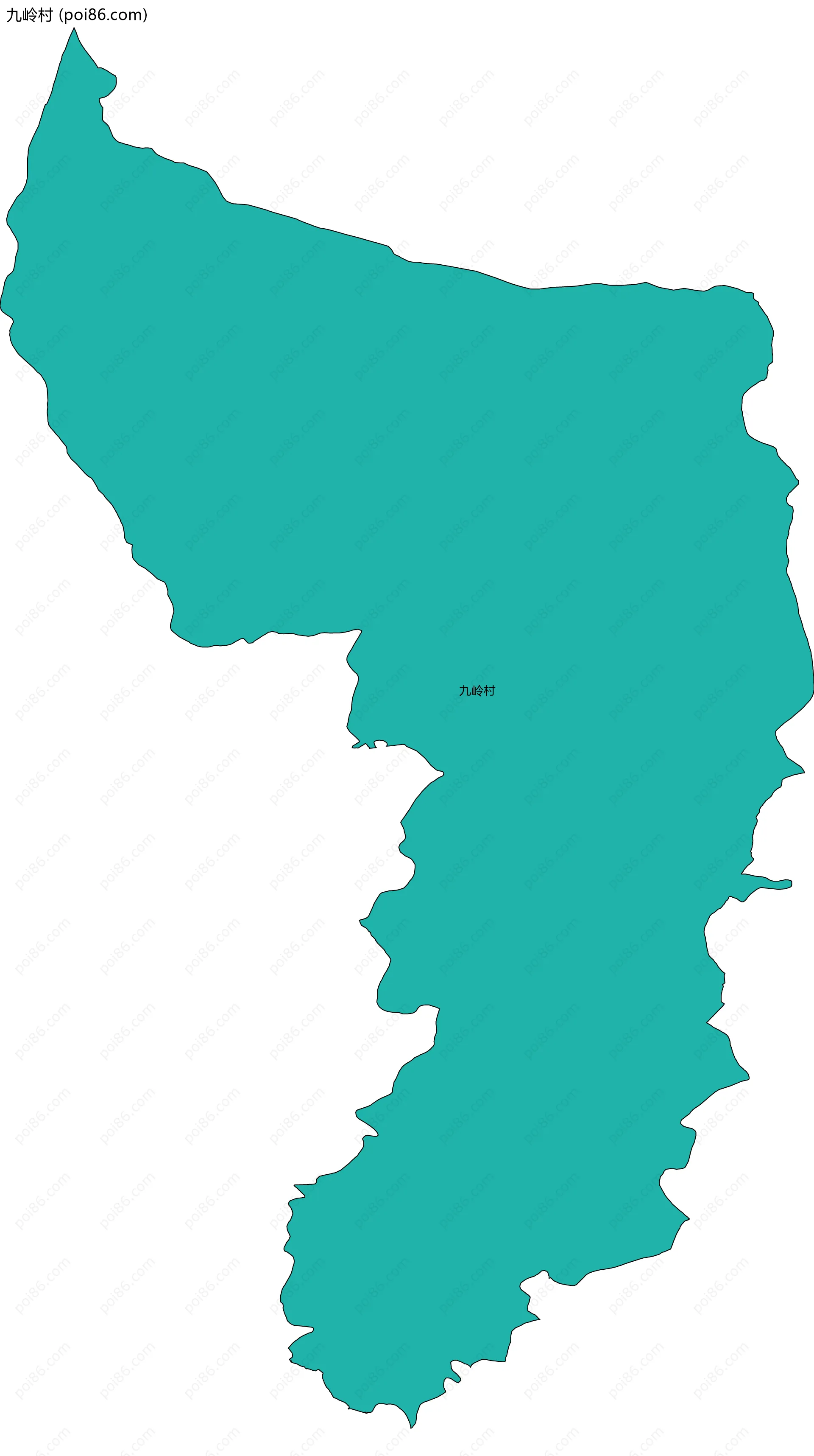 九岭村边界地图