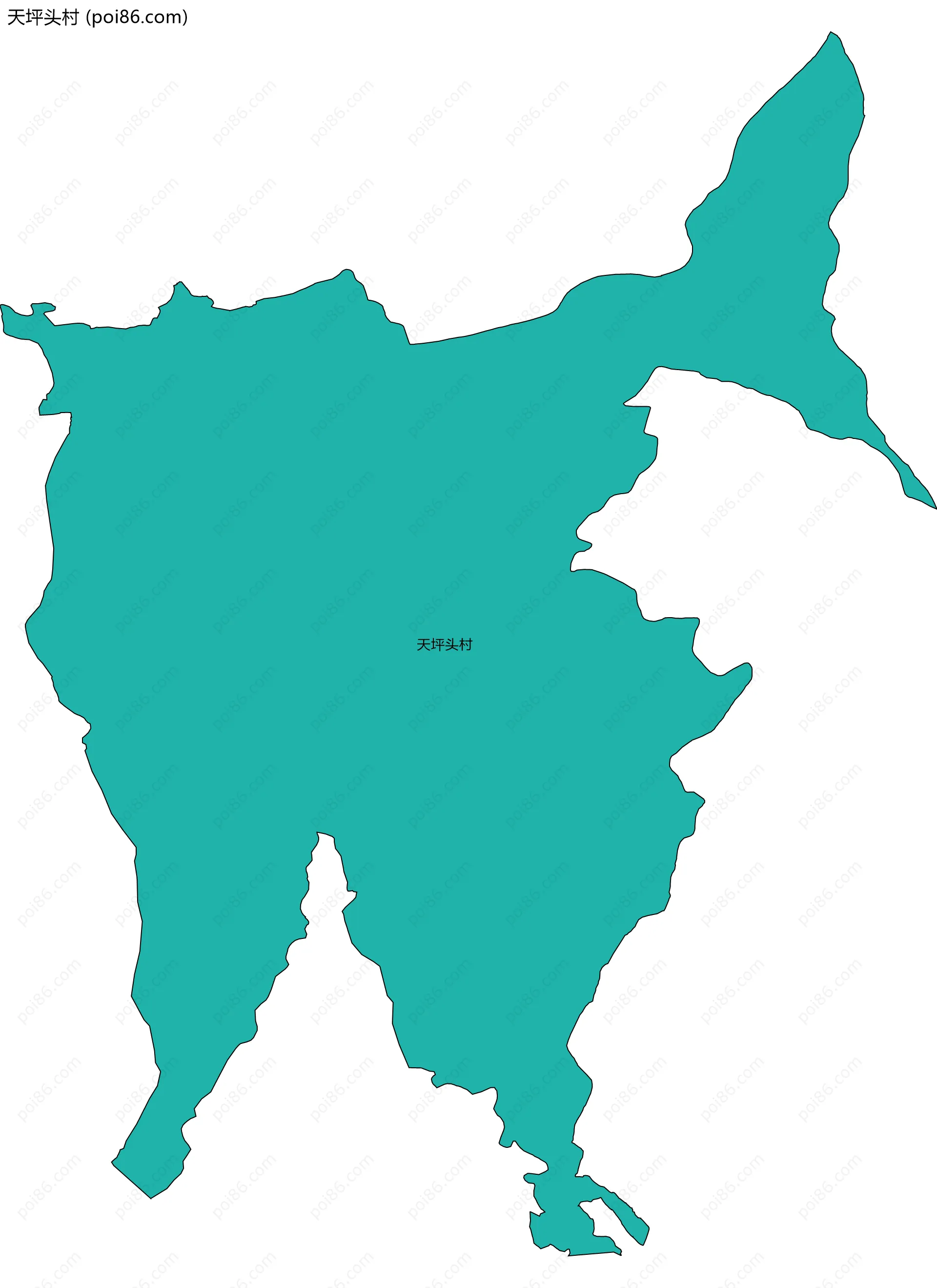 天坪头村边界地图