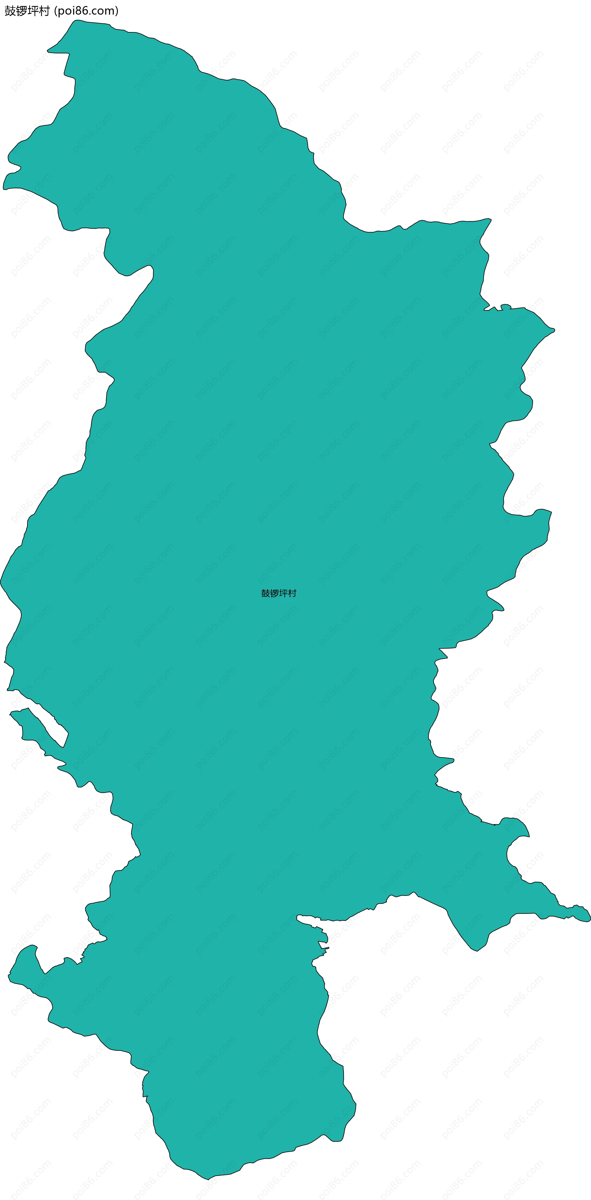 鼓锣坪村边界地图