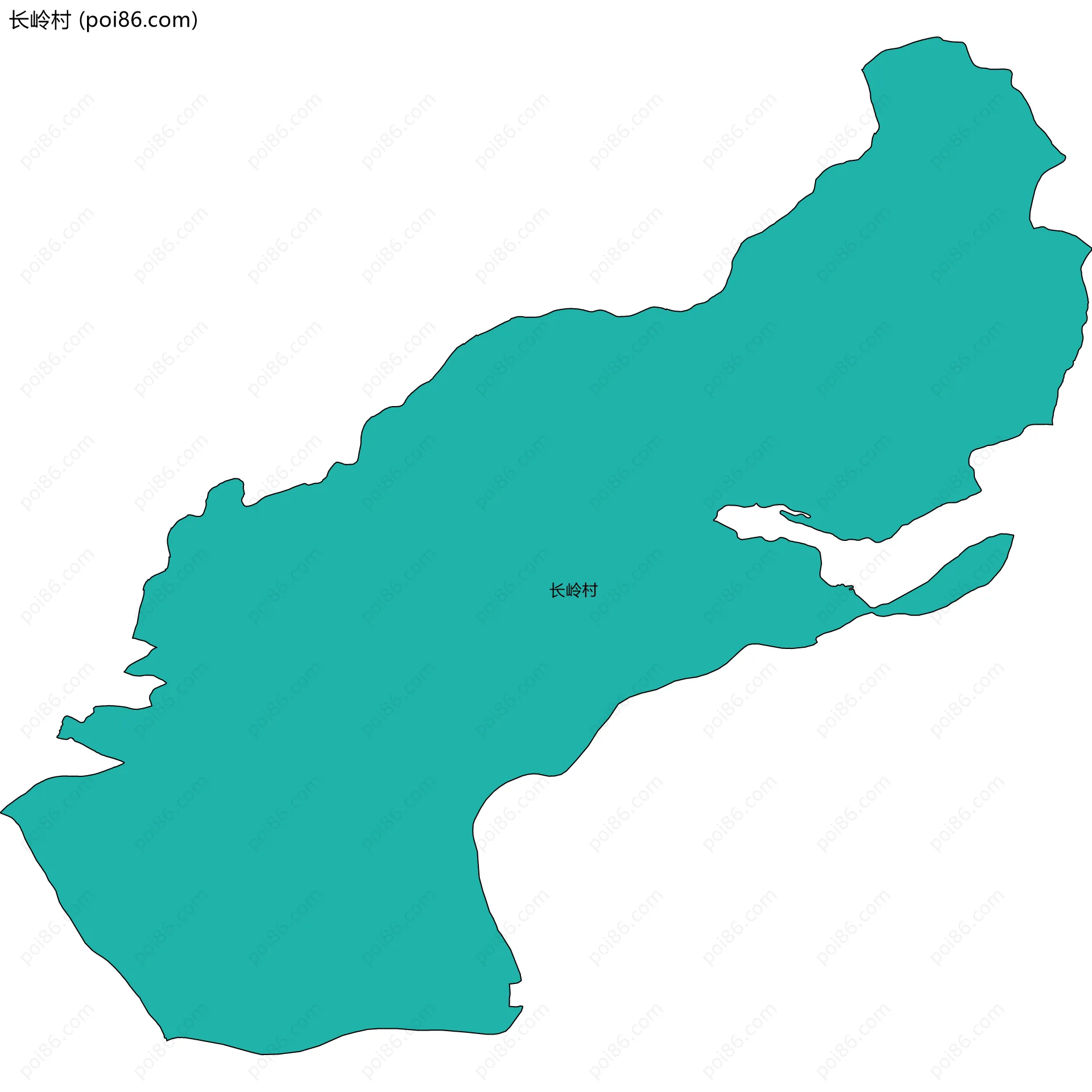 长岭村边界地图