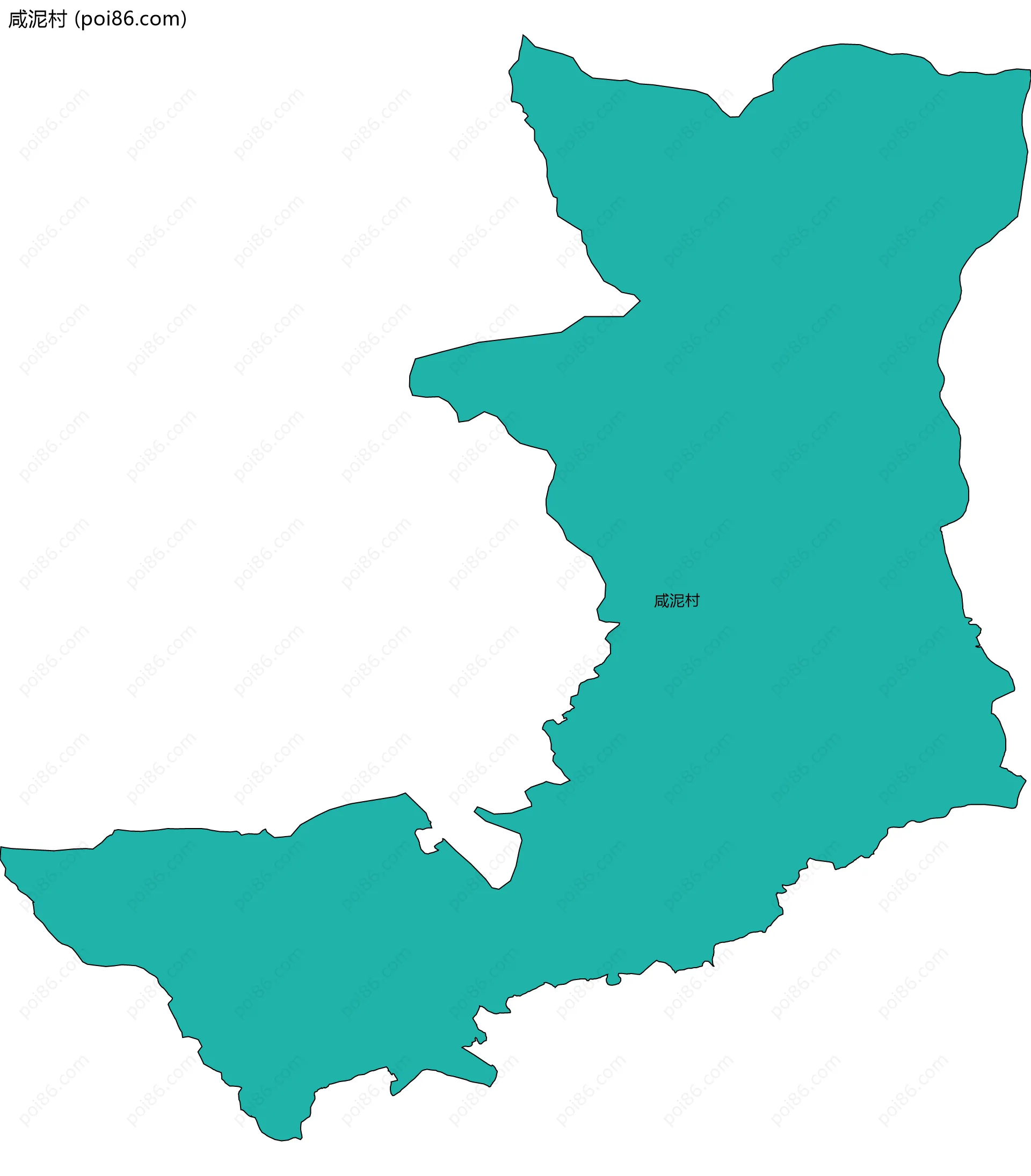 咸泥村边界地图