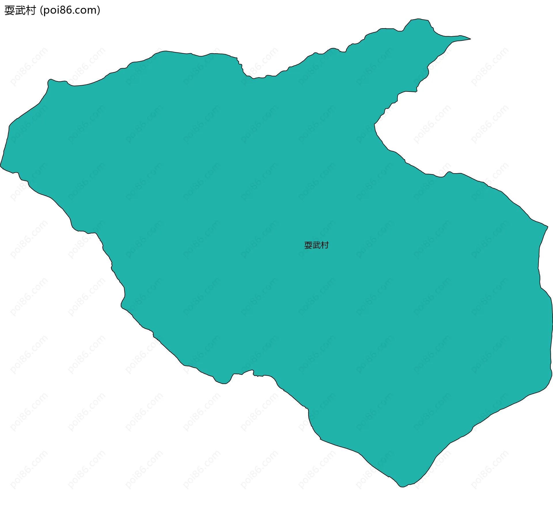 耍武村边界地图