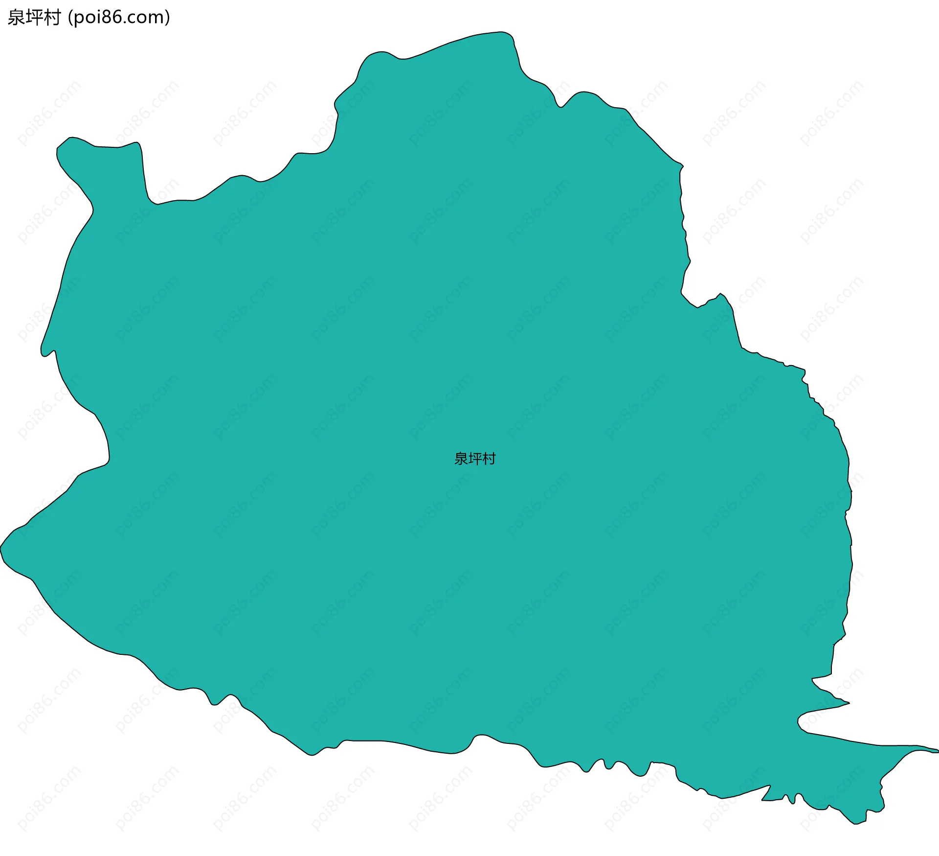 泉坪村边界地图