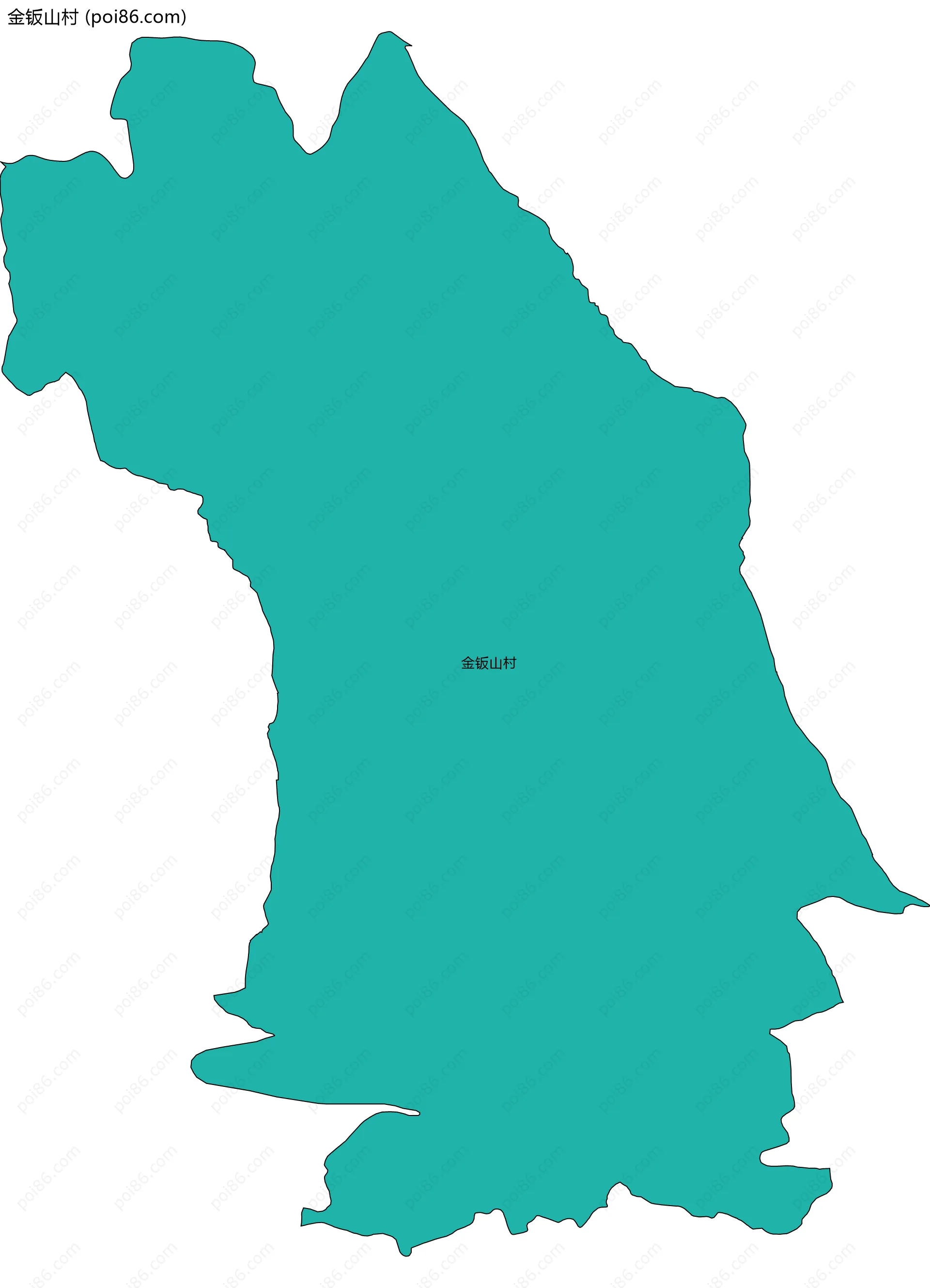 金钣山村边界地图