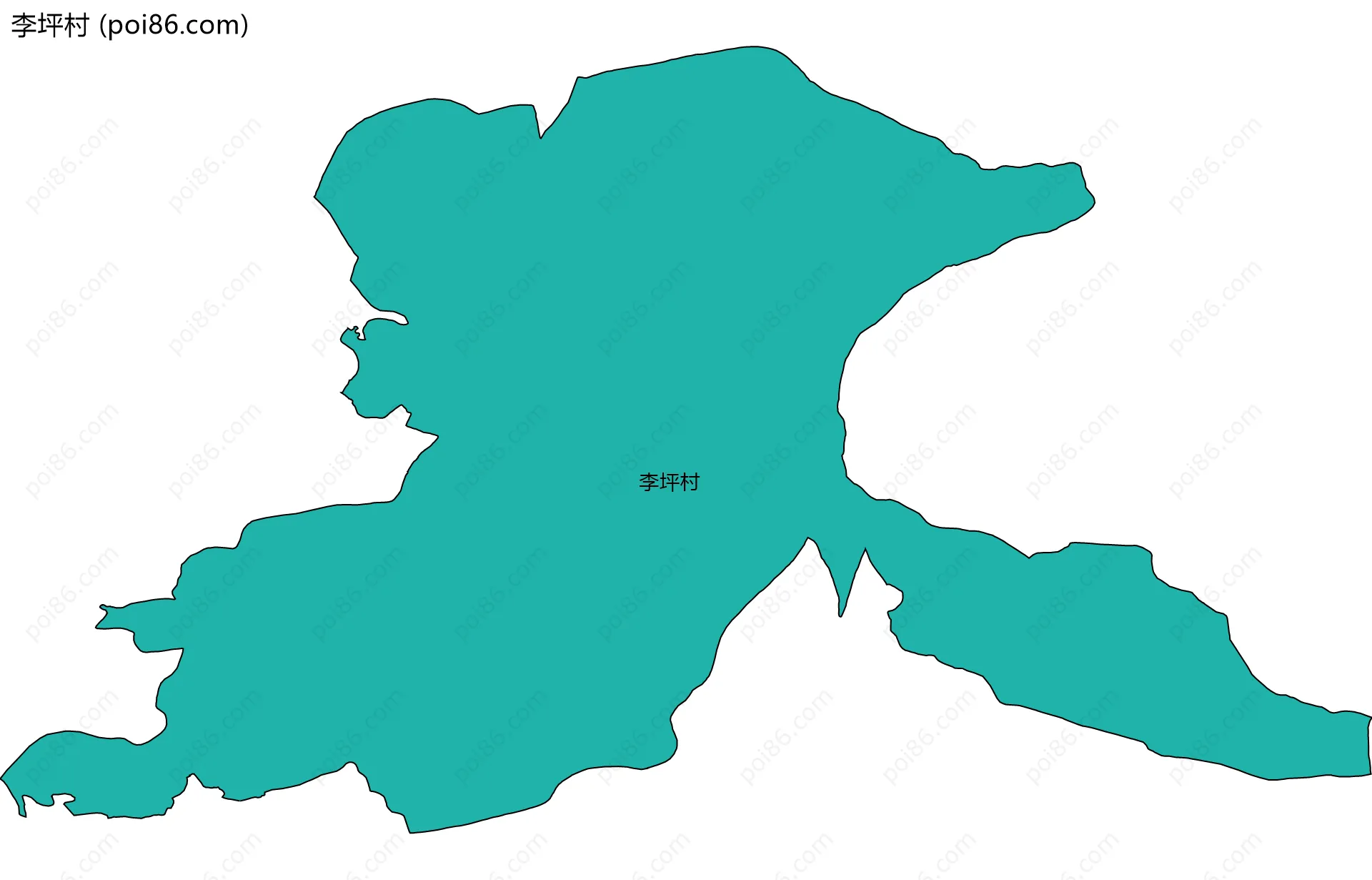 李坪村边界地图