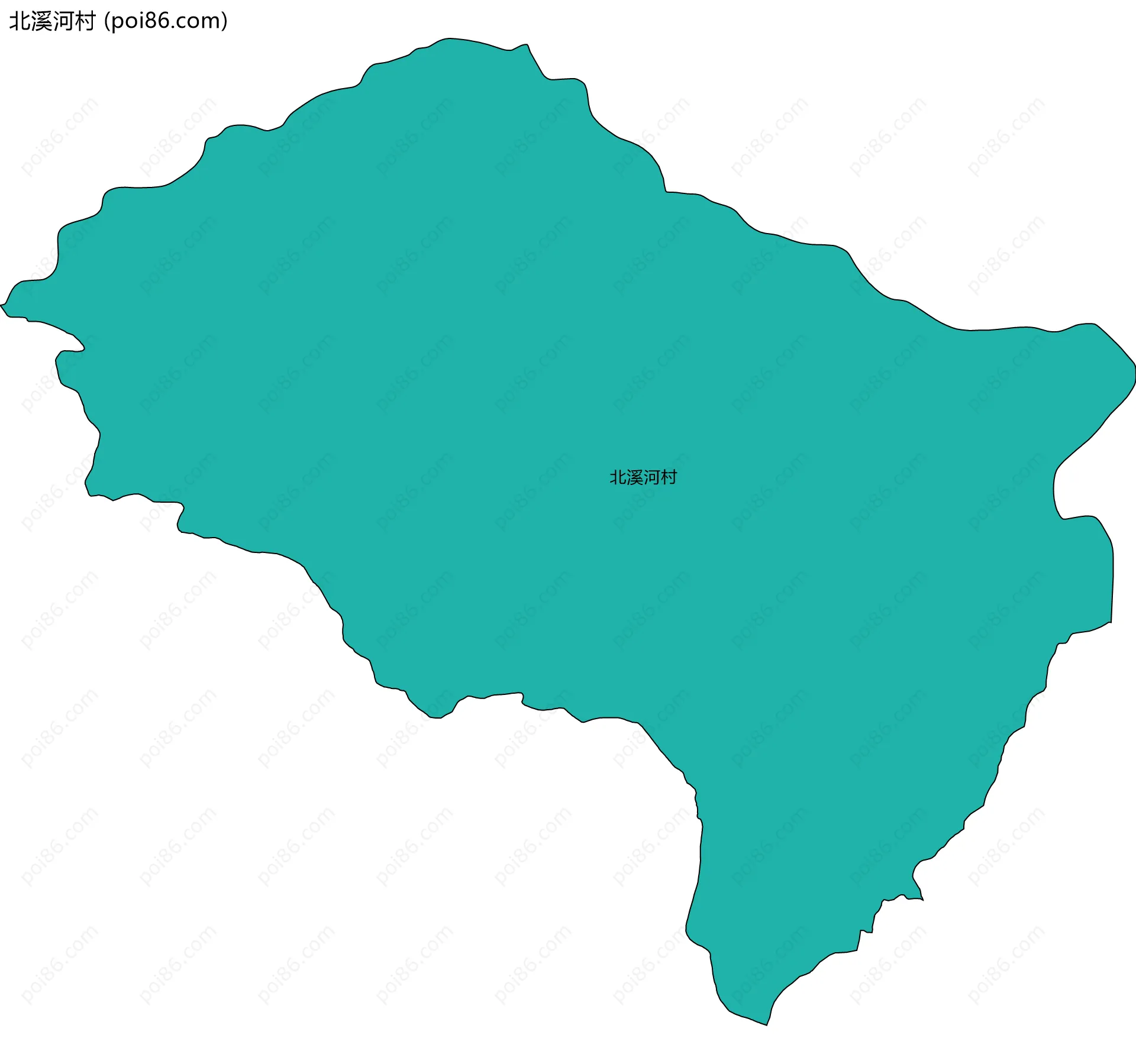 北溪河村边界地图